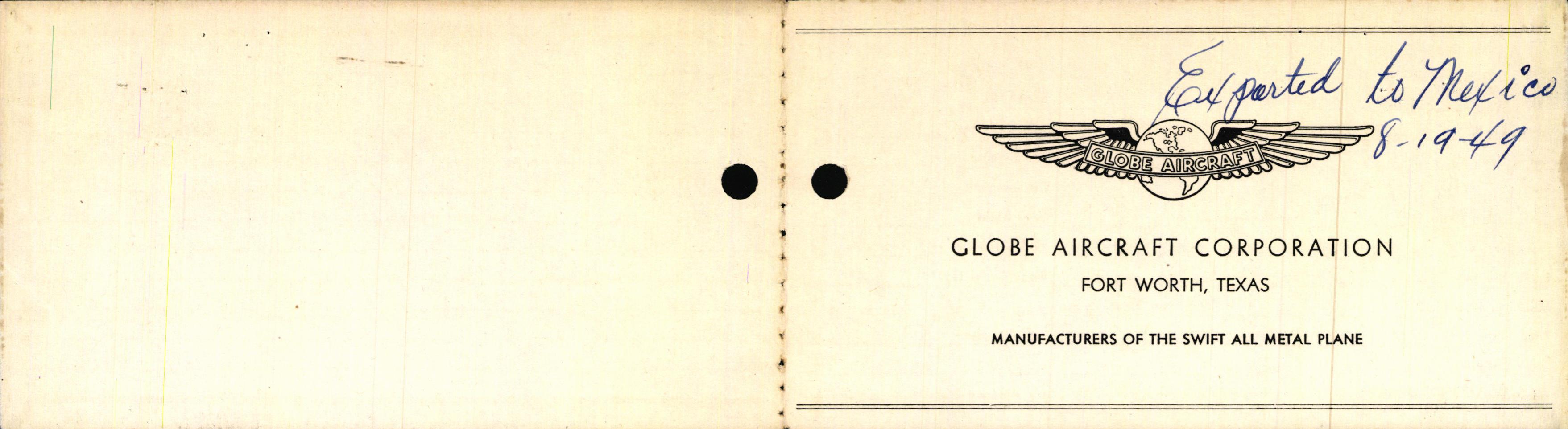 Sample page 1 from AirCorps Library document: Technical Information for Serial Number 3713