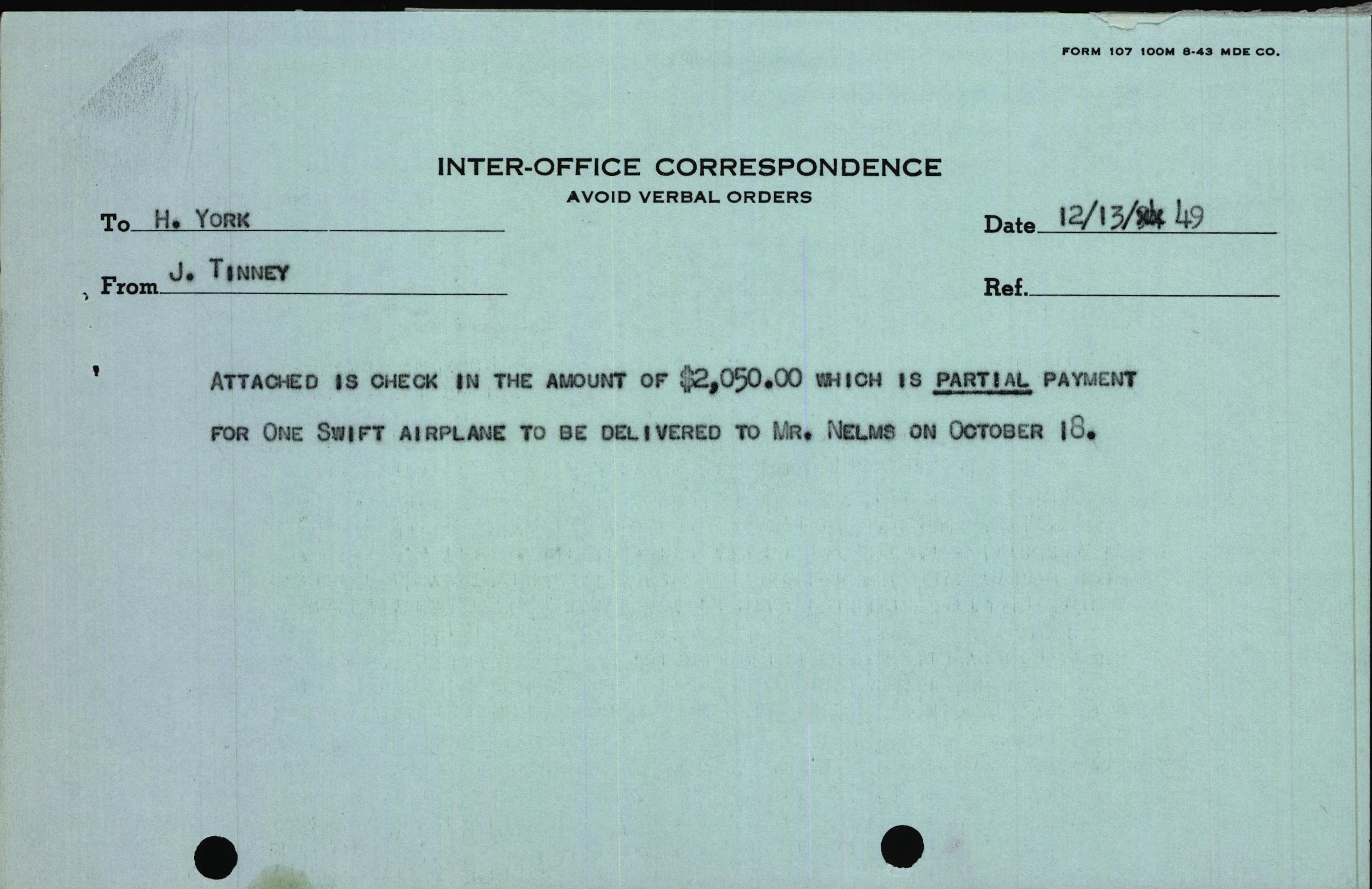 Sample page 3 from AirCorps Library document: Technical Information for Serial Number 3720