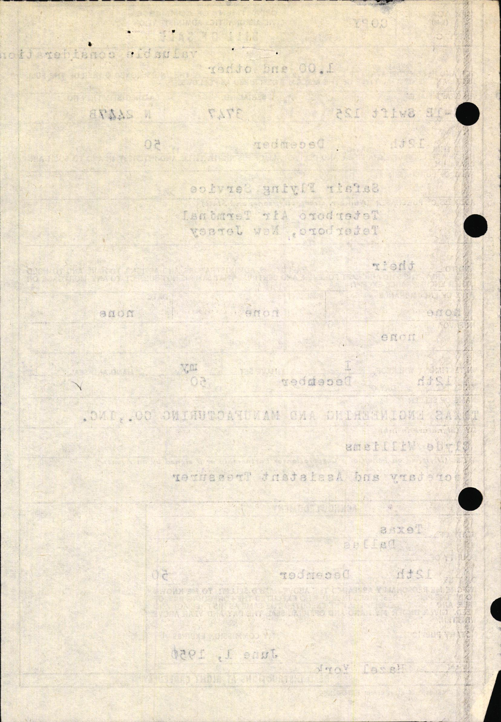 Sample page 2 from AirCorps Library document: Technical Information for Serial Number 3747