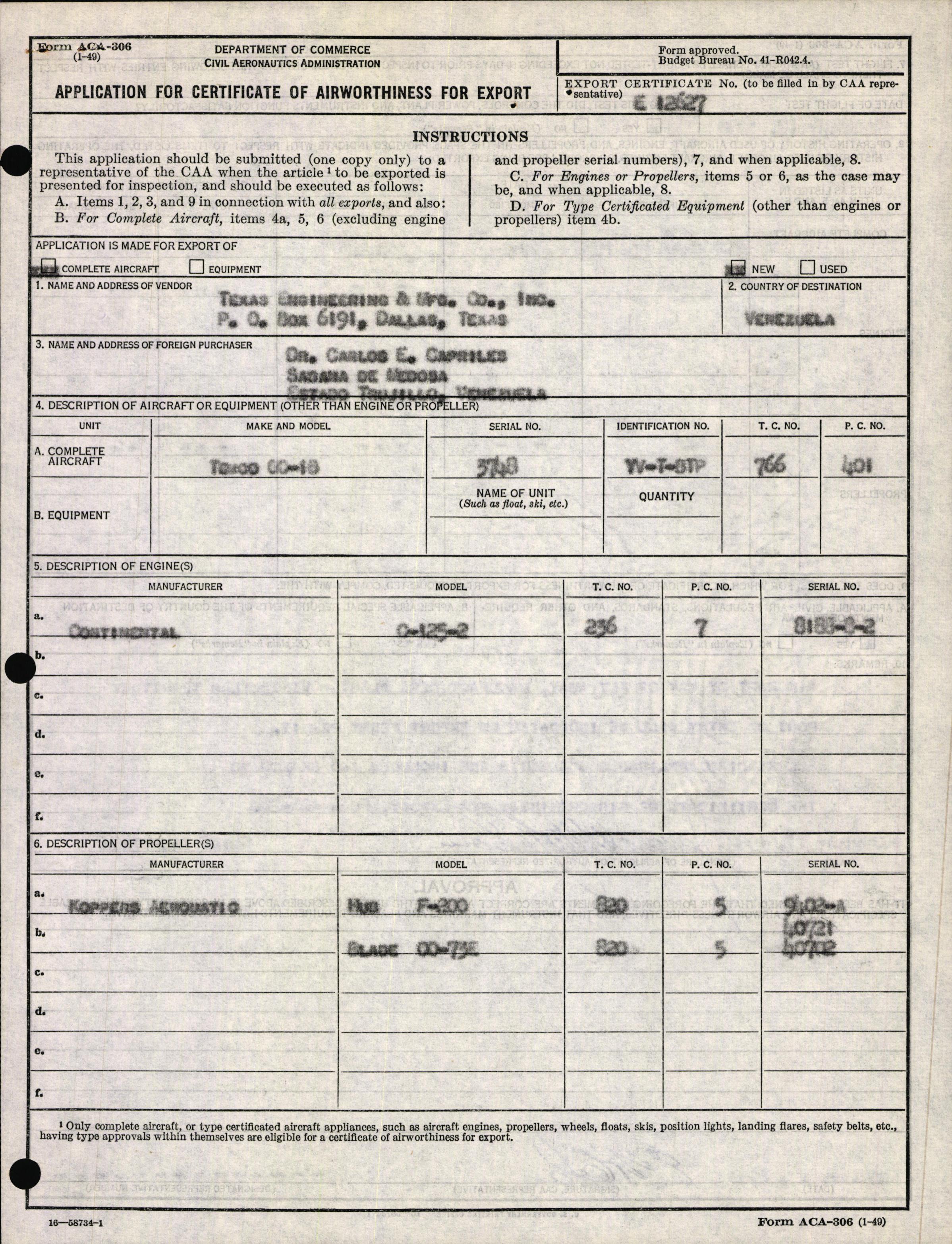 Sample page 3 from AirCorps Library document: Technical Information for Serial Number 3748