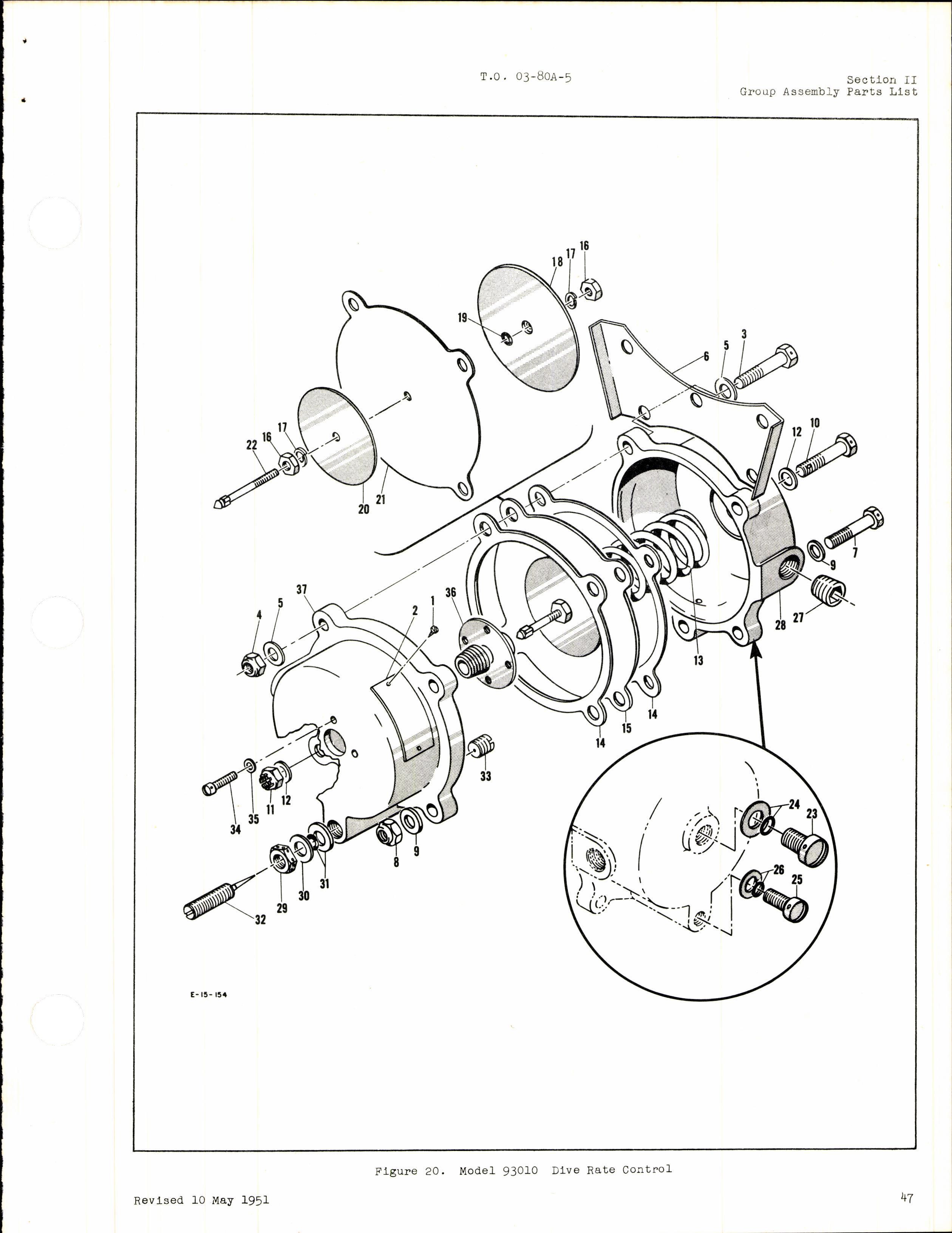 Sample page 37 from AirCorps Library document: Parts Catalog for Airesearch Cabin Pressure Regulators