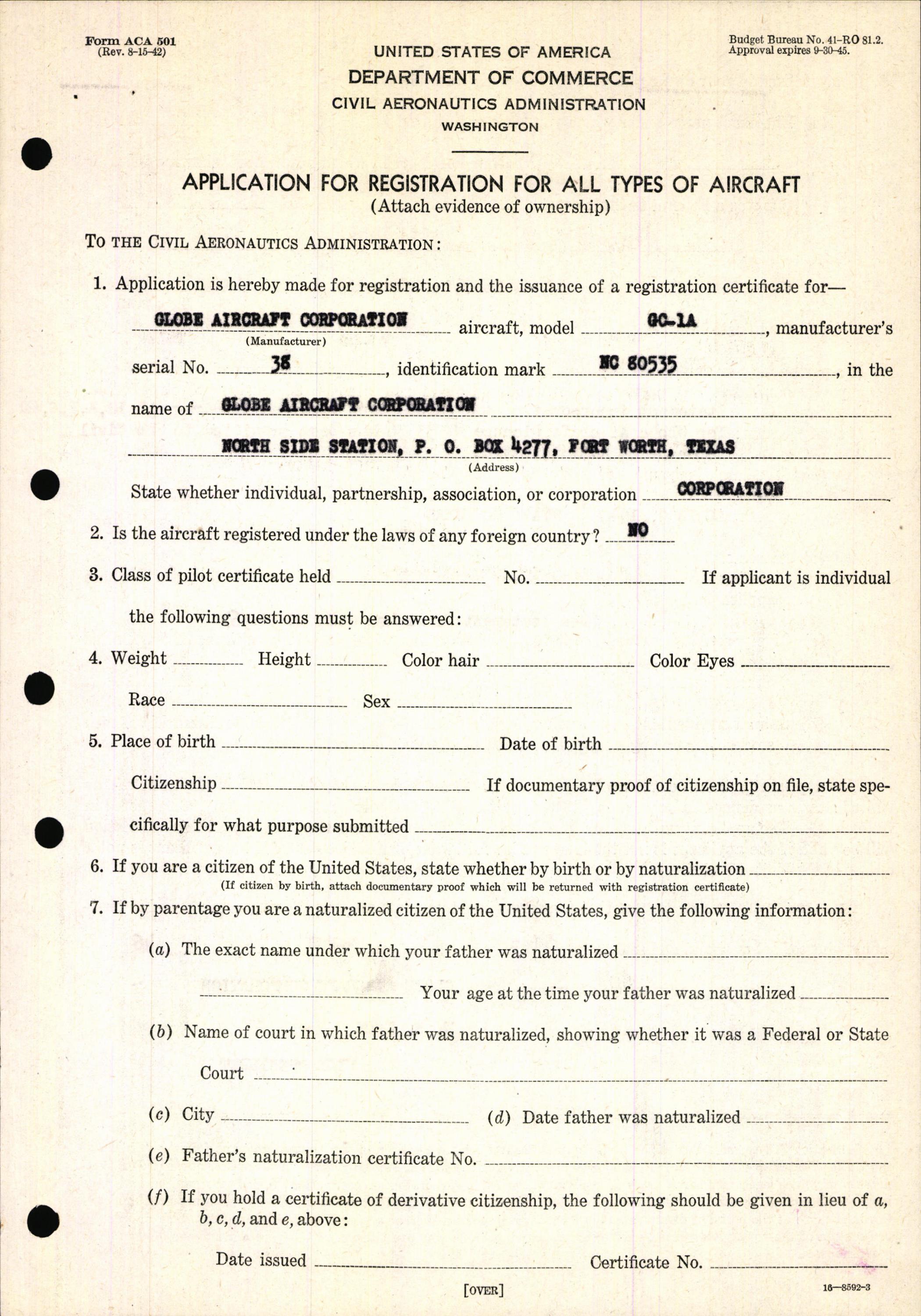 Sample page 7 from AirCorps Library document: Technical Information for Serial Number 38