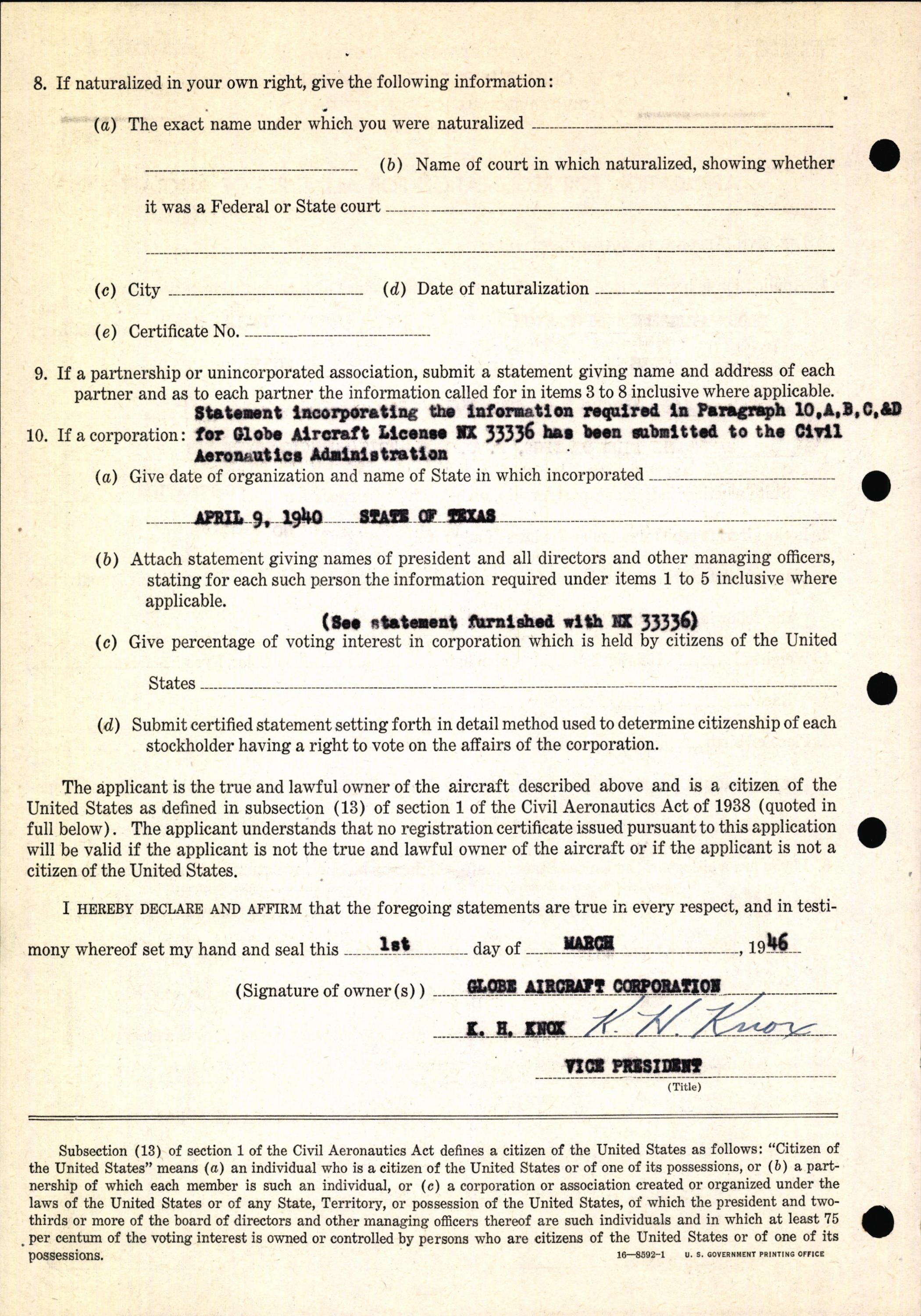 Sample page 8 from AirCorps Library document: Technical Information for Serial Number 38