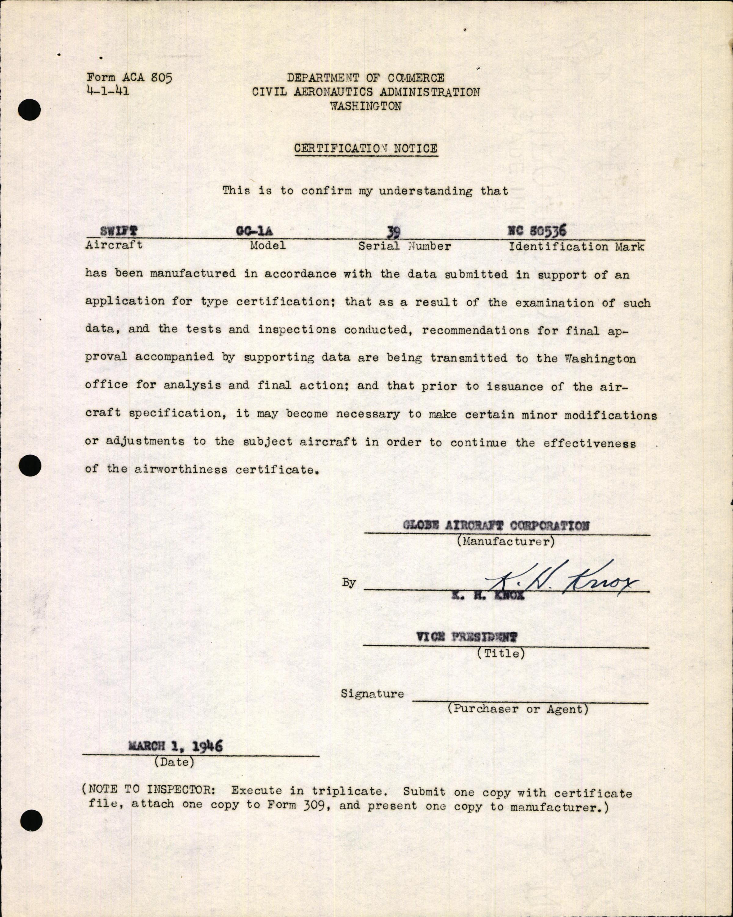 Sample page 7 from AirCorps Library document: Technical Information for Serial Number 39