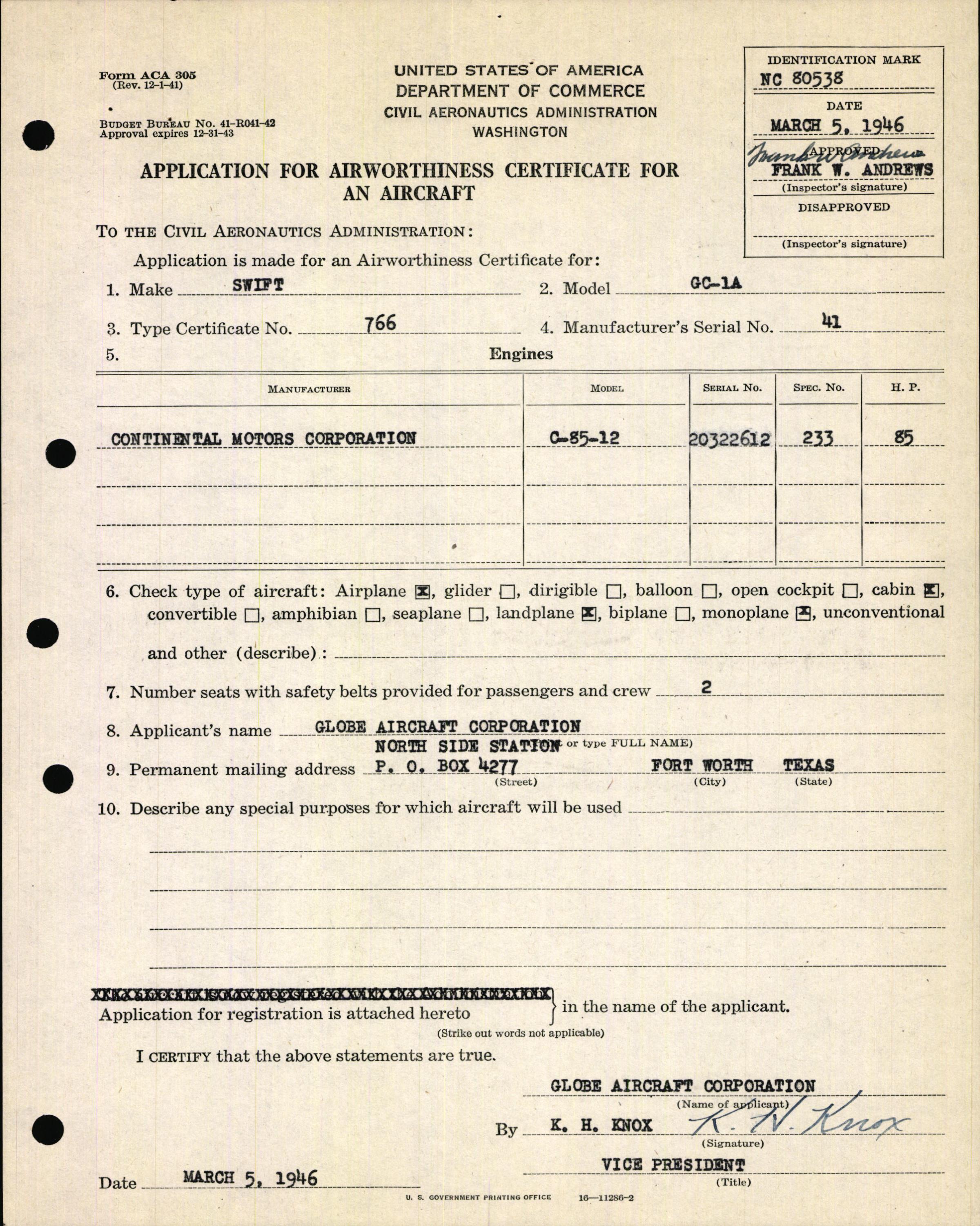 Sample page 7 from AirCorps Library document: Technical Information for Serial Number 41