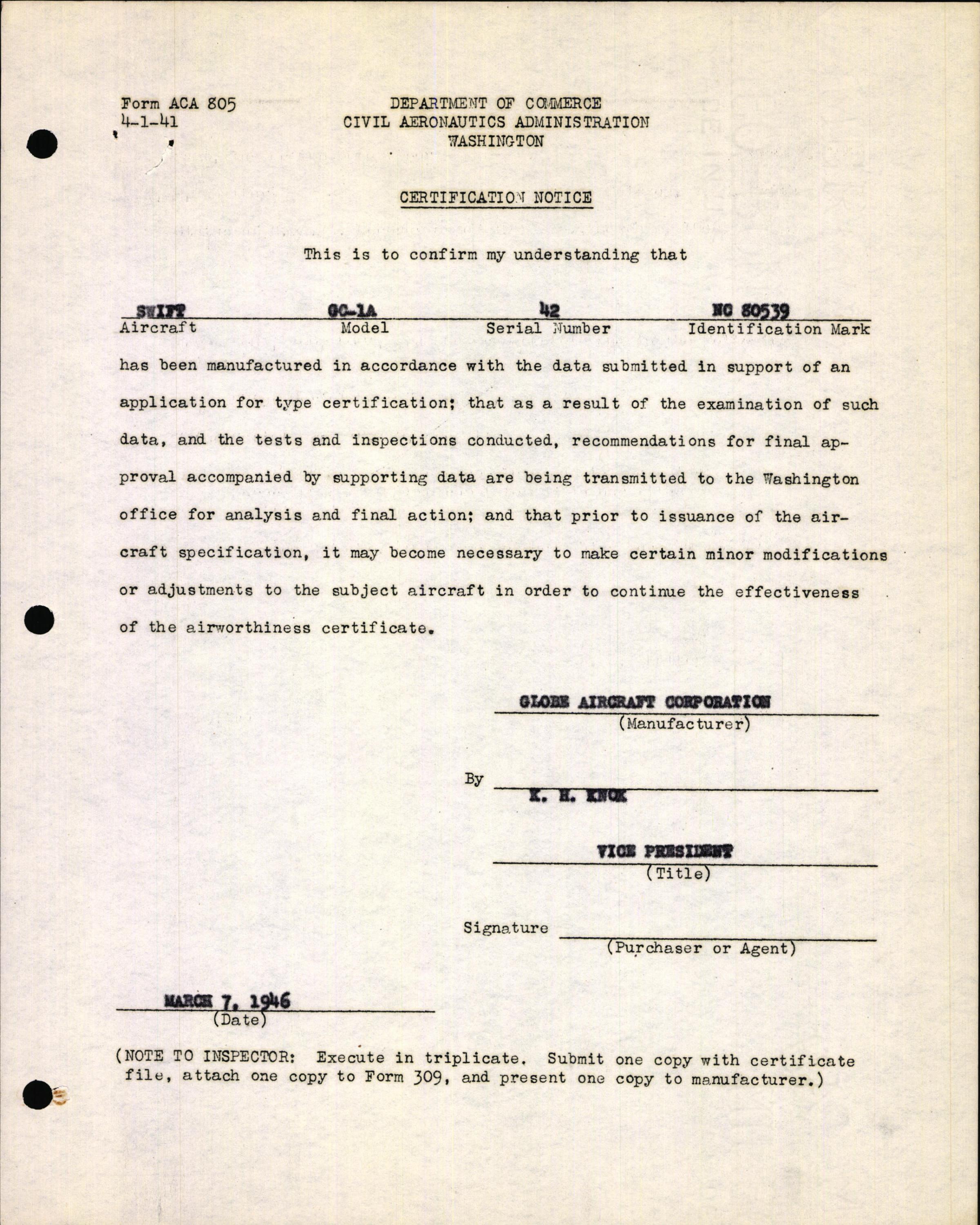 Sample page 7 from AirCorps Library document: Technical Information for Serial Number 42