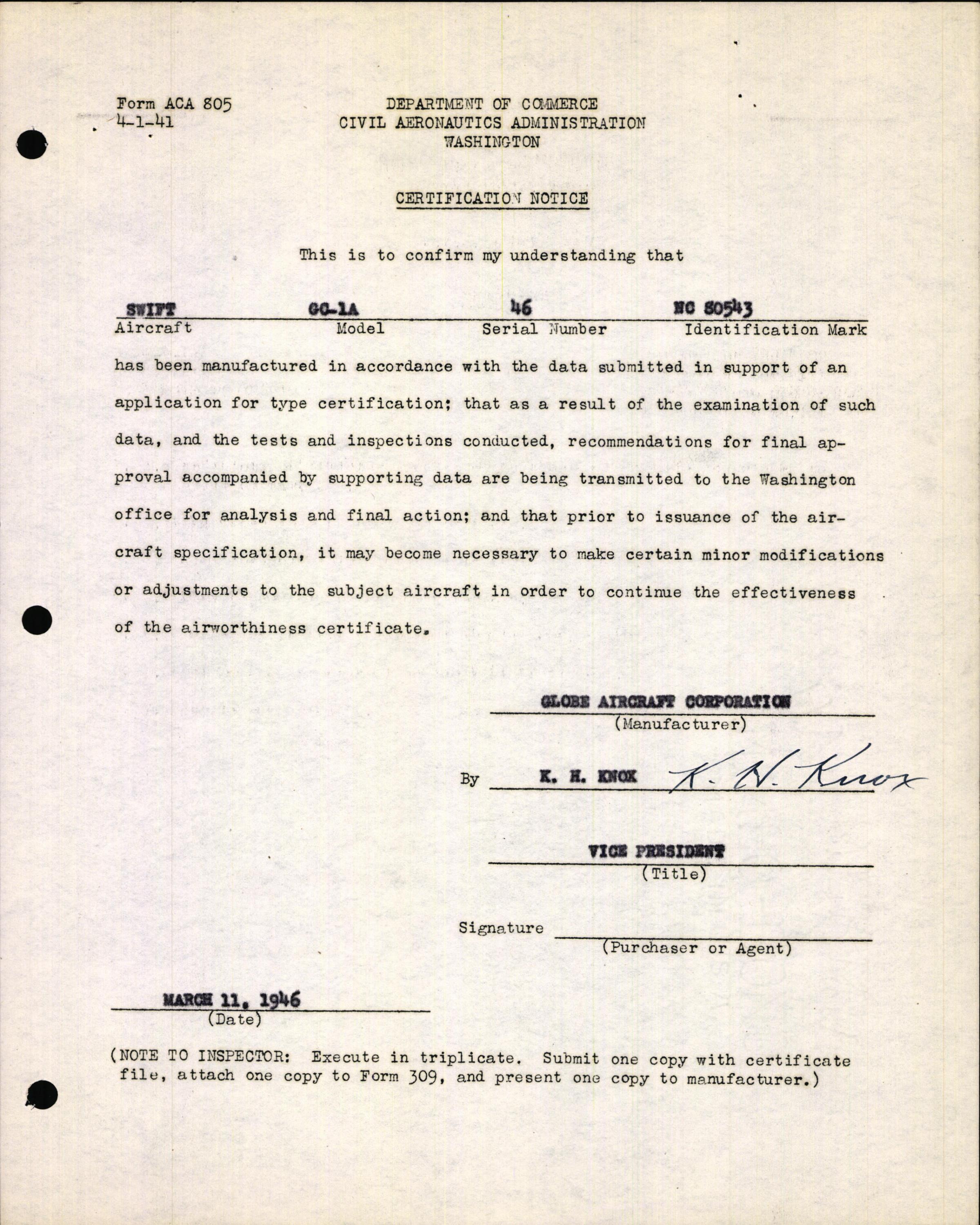 Sample page 7 from AirCorps Library document: Technical Information for Serial Number 46