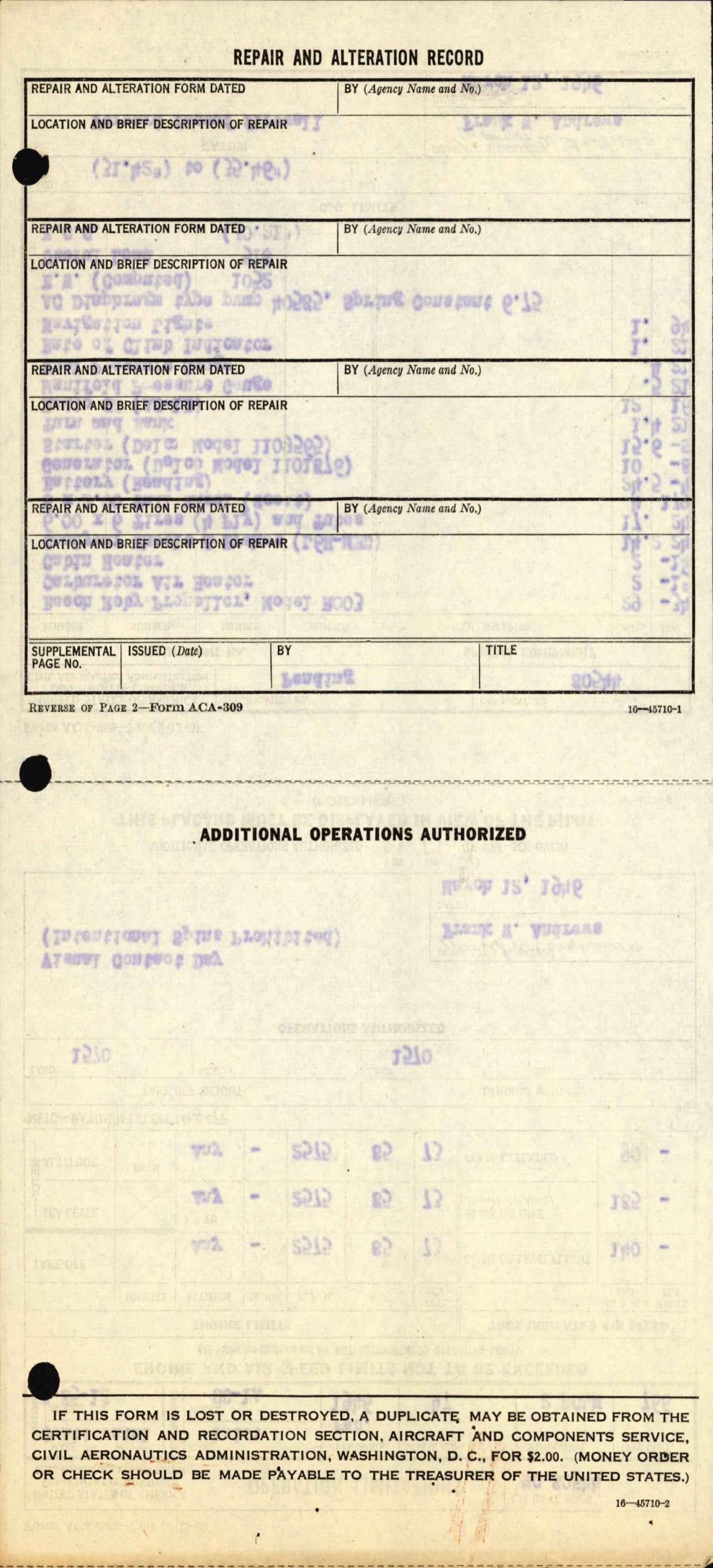 Sample page 6 from AirCorps Library document: Technical Information for Serial Number 47