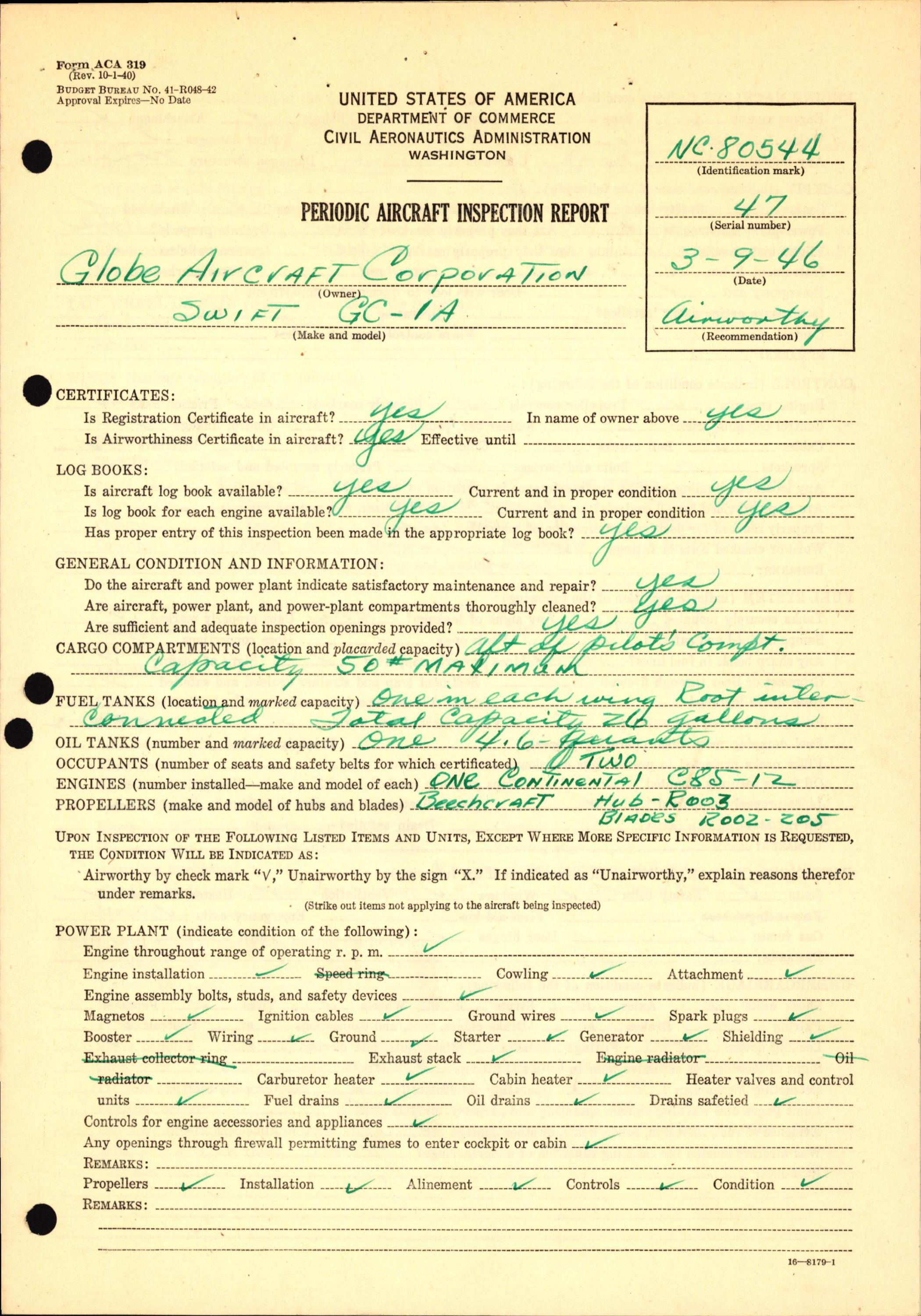 Sample page 7 from AirCorps Library document: Technical Information for Serial Number 47