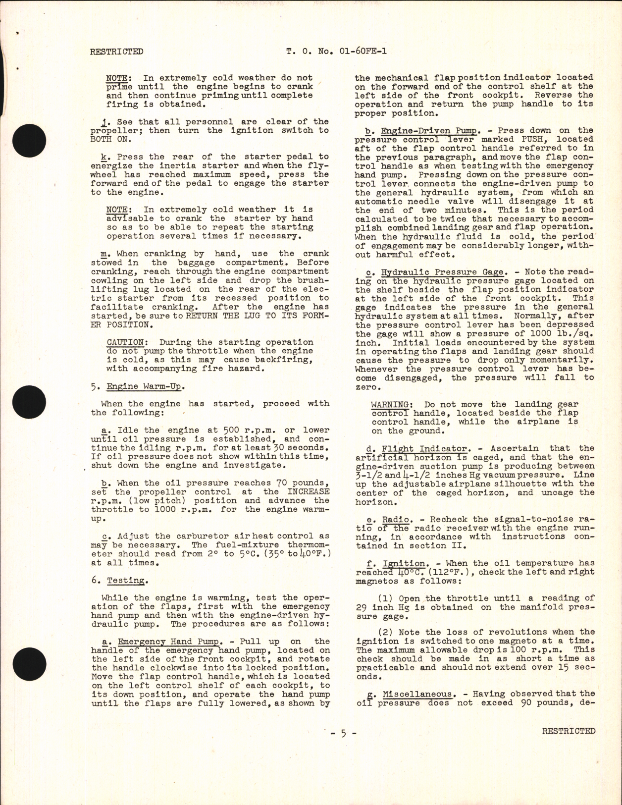 Sample page 7 from AirCorps Library document: Operation and Flight Instructions for AT-6C and SNJ-4 Training Airplanes