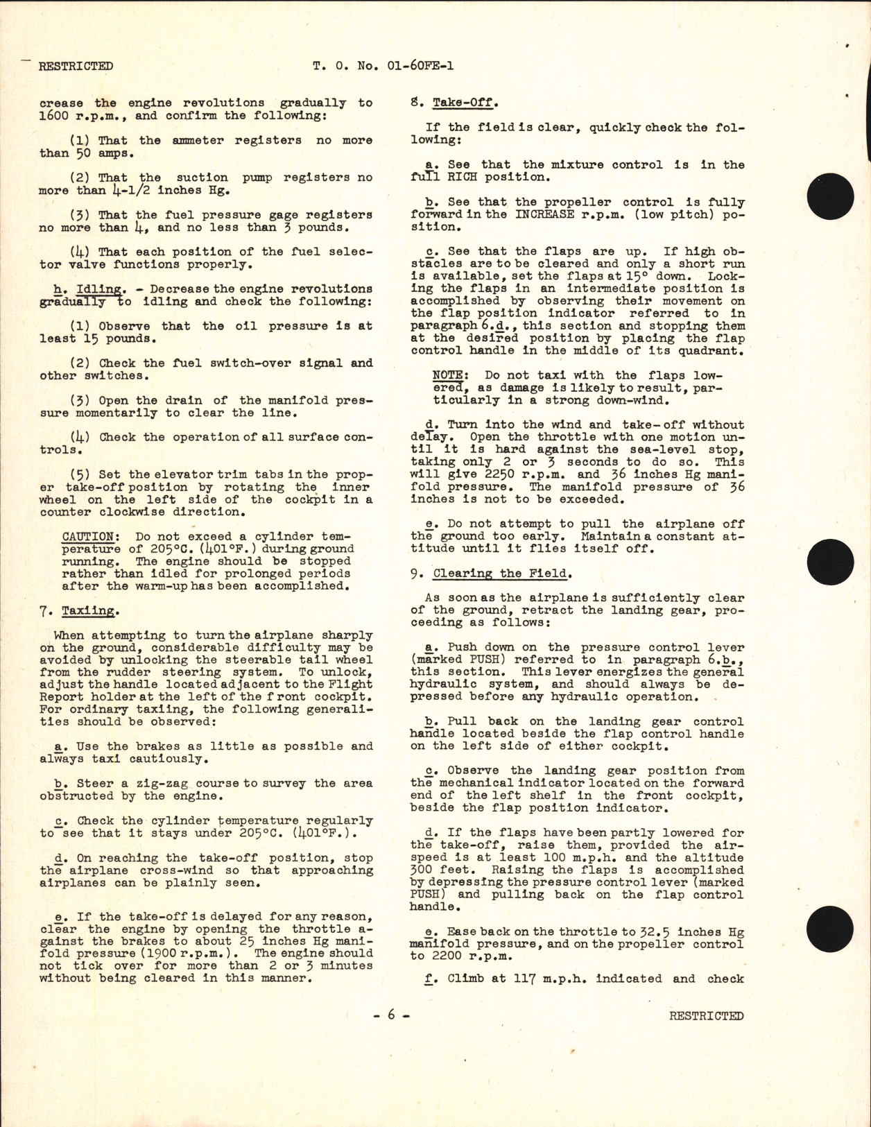 Sample page 8 from AirCorps Library document: Operation and Flight Instructions for AT-6C and SNJ-4 Training Airplanes