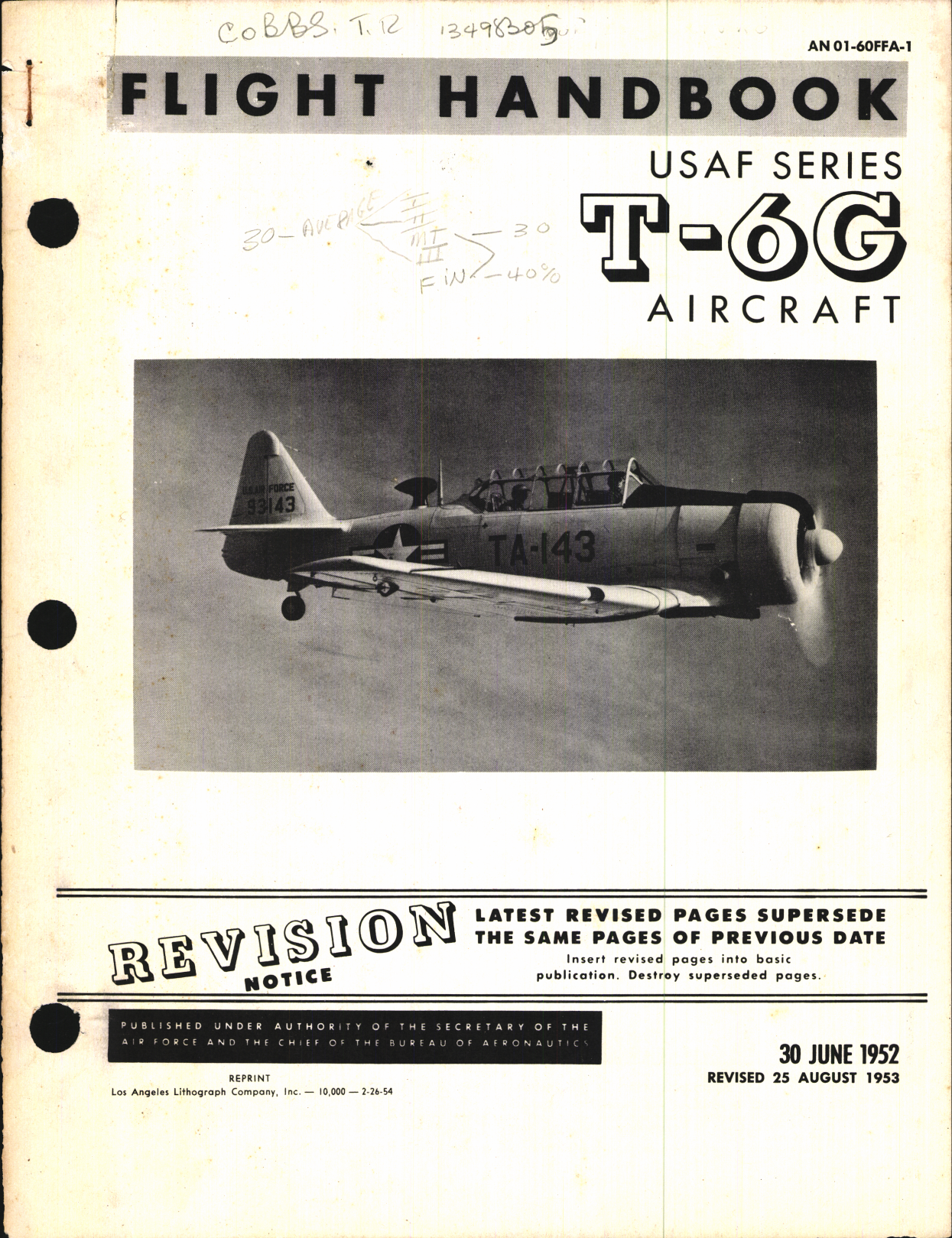 Sample page 1 from AirCorps Library document: Flight Handbook for T-6G