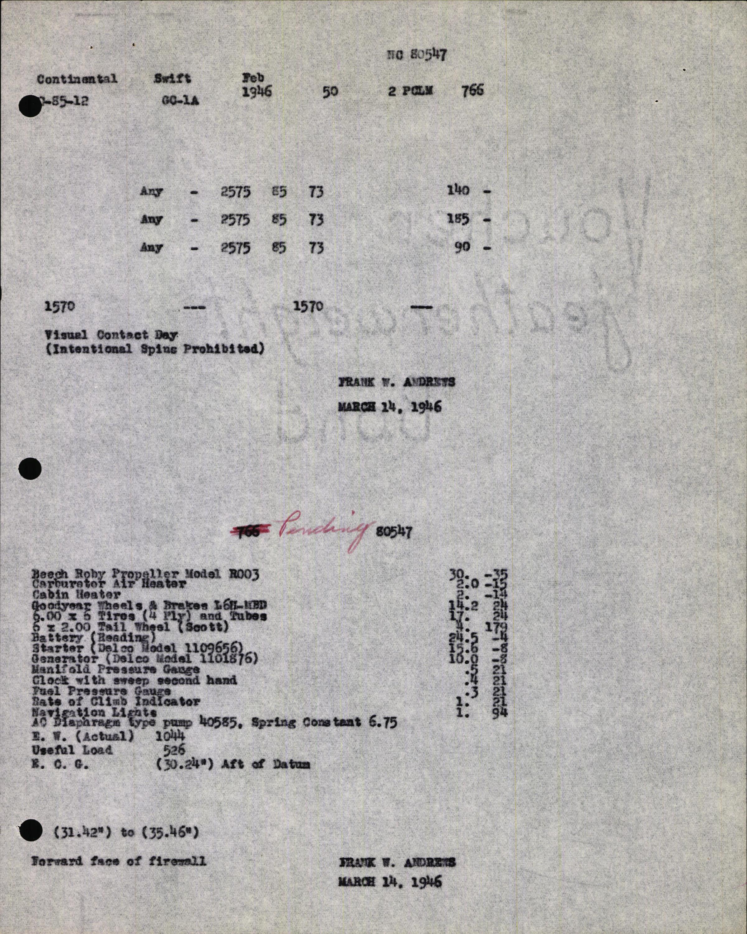 Sample page 7 from AirCorps Library document: Technical Information for Serial Number 50