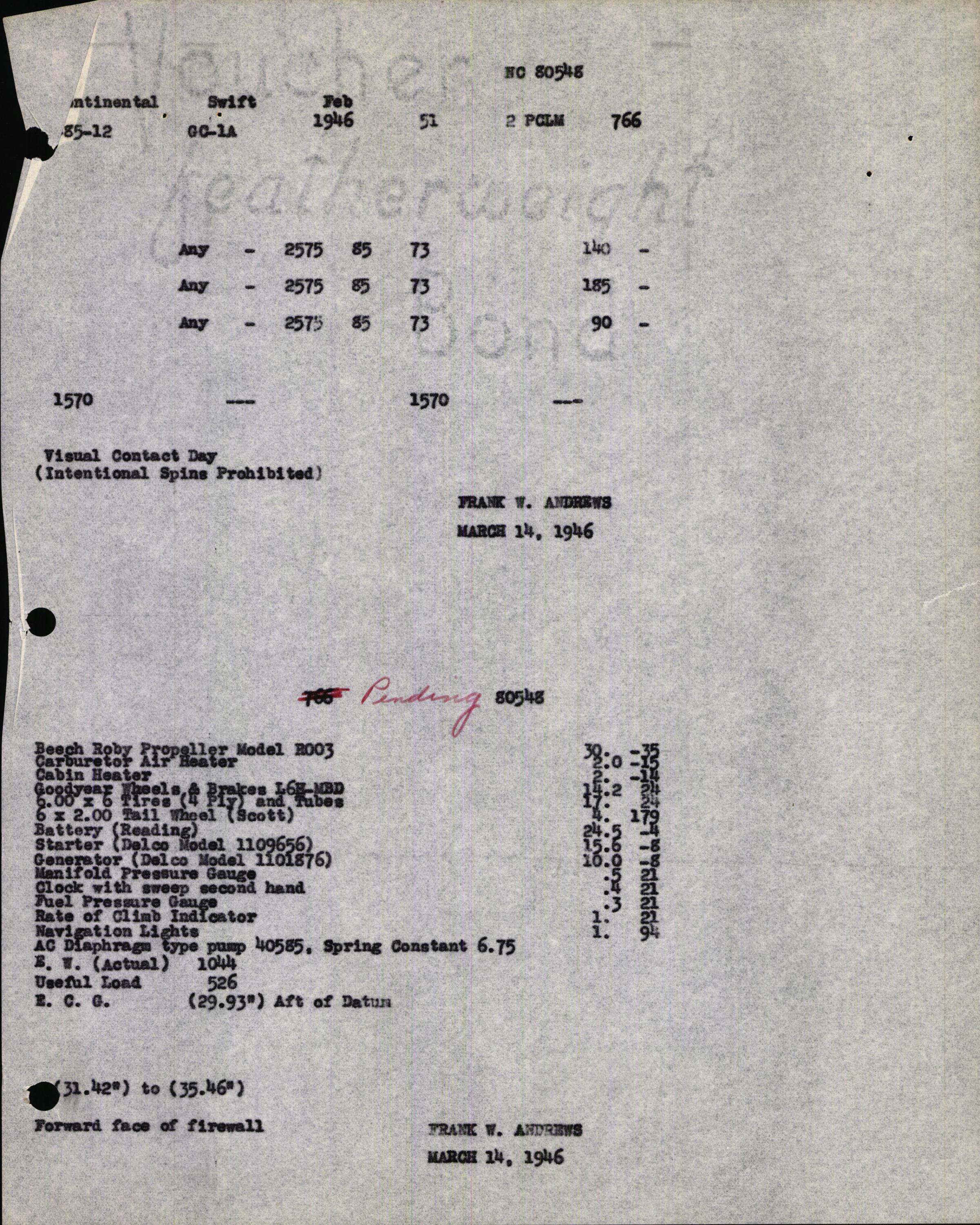 Sample page 5 from AirCorps Library document: Technical Information for Serial Number 51