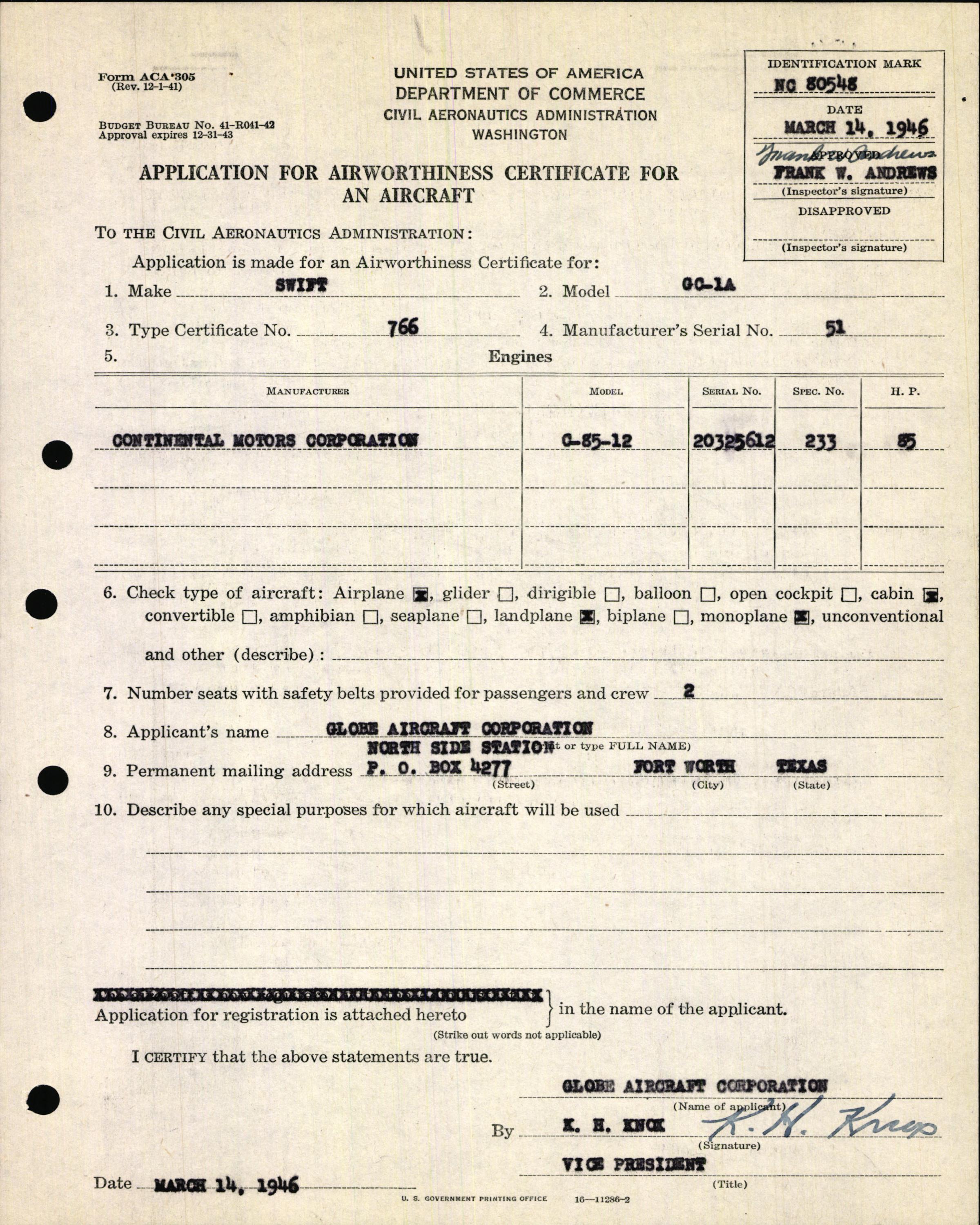 Sample page 7 from AirCorps Library document: Technical Information for Serial Number 51