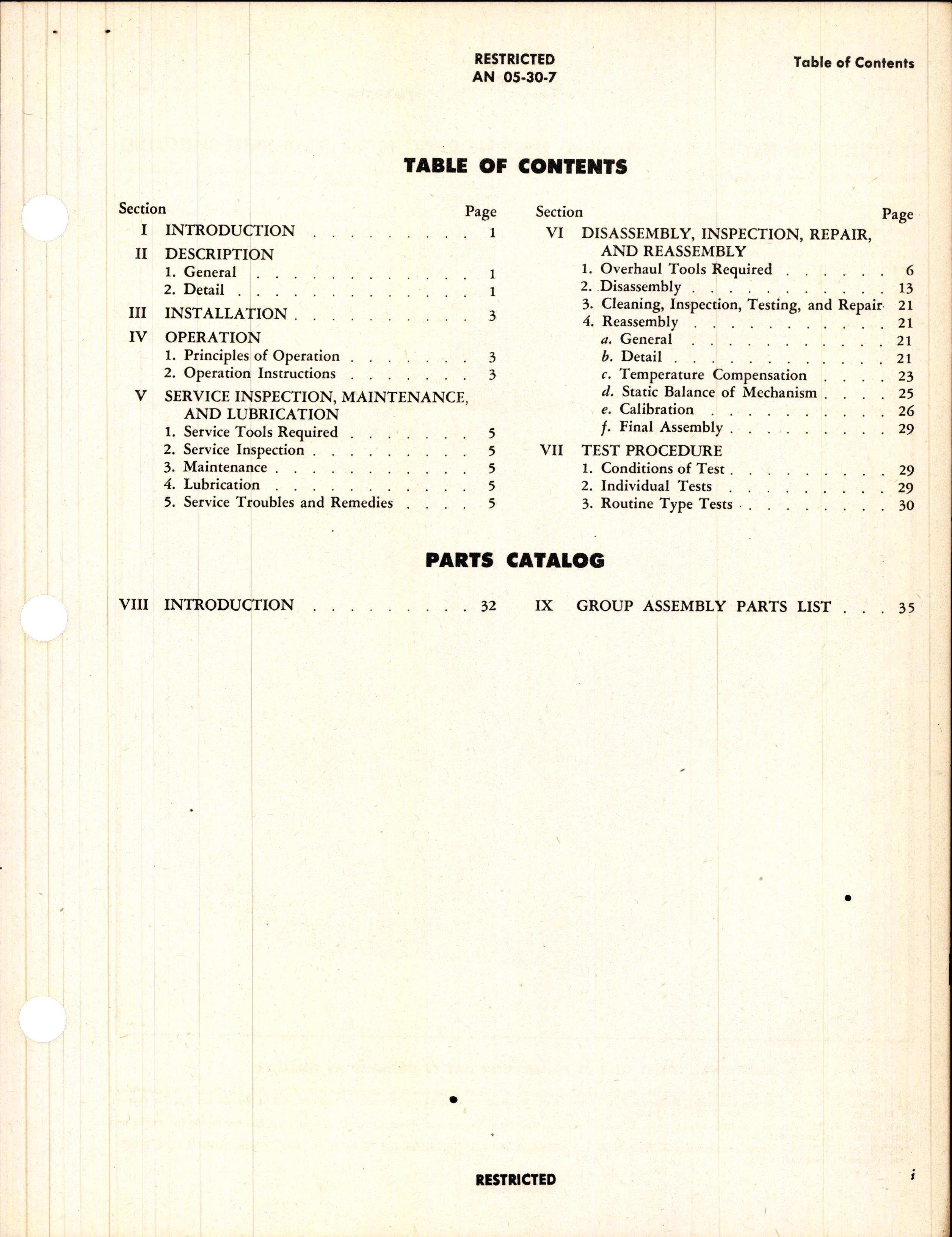 Sample page 3 from AirCorps Library document: Handbook of Instructions with Parts Catalog for Bulova Type B-11 Altimeter