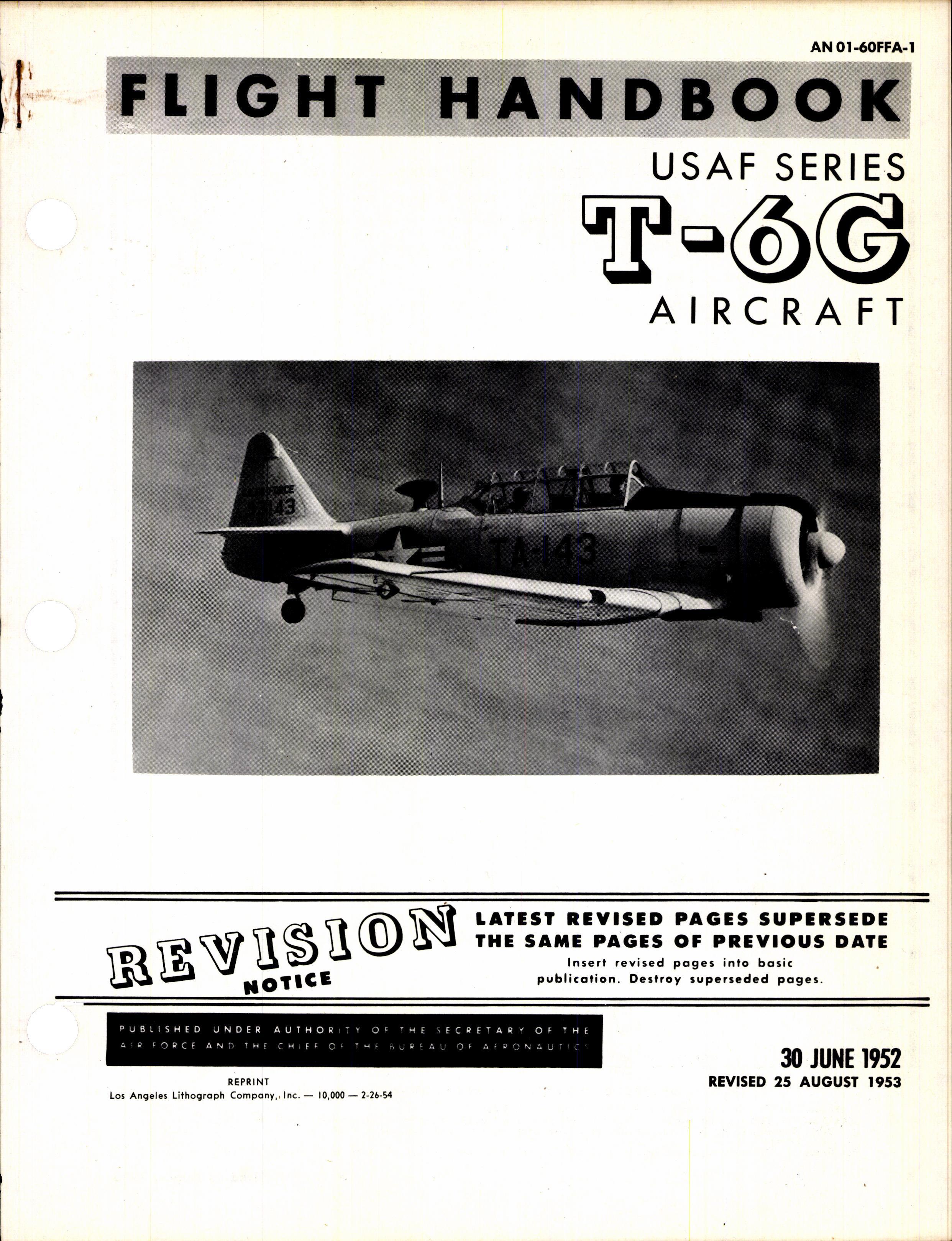 Sample page 1 from AirCorps Library document: Flight Handbook for T-6G Aircraft