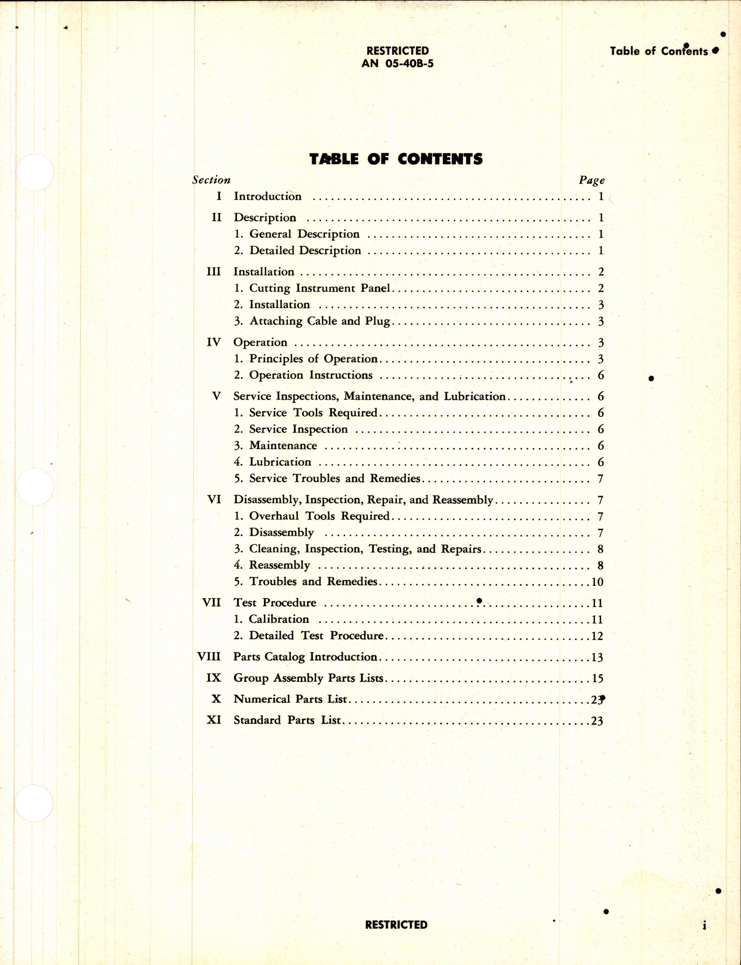 Sample page 3 from AirCorps Library document: Operation, Service, & Overhaul Instructions with Parts Catalog for Thermometer Indicators