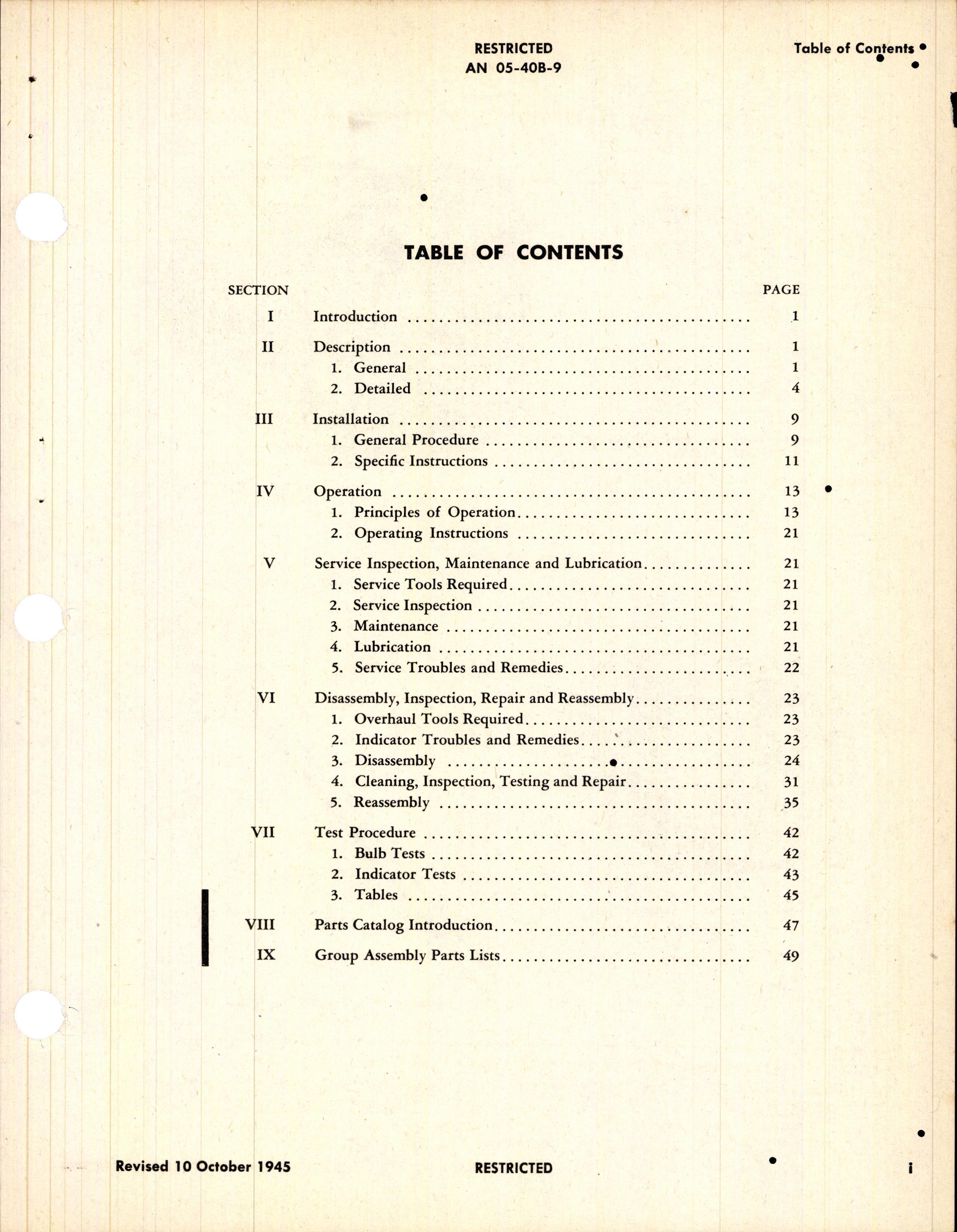 Sample page 5 from AirCorps Library document: Operation, Service, & Overhaul Instructions with Parts Catalog for Thermometer Indicators