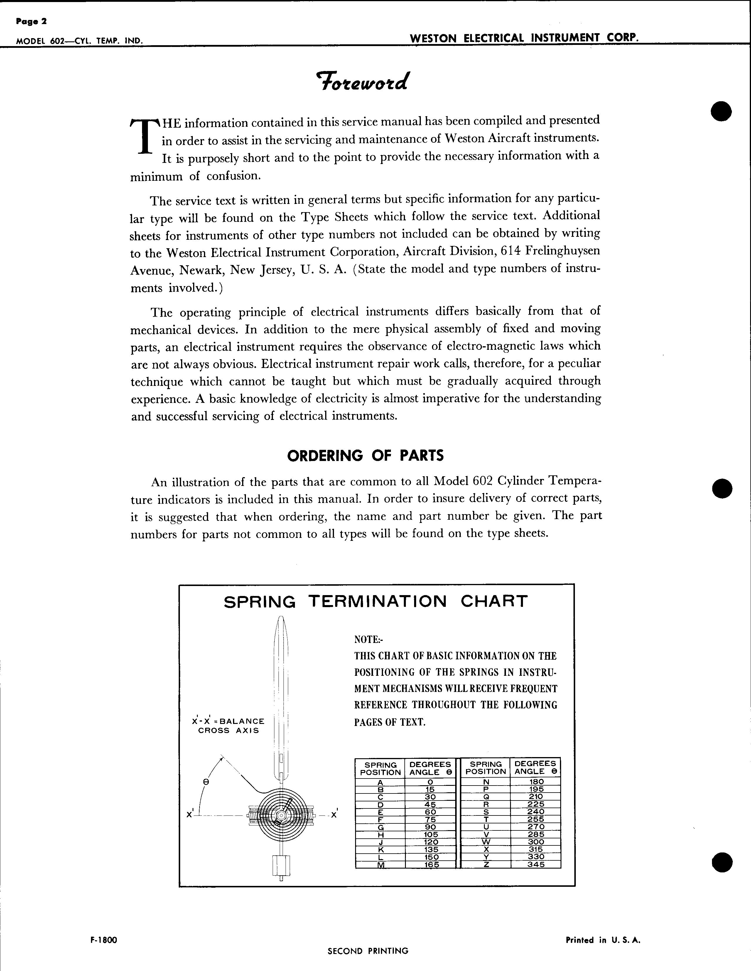 Sample page 2 from AirCorps Library document: Service Instructions for Model 602 Cylinder Temperature Indicators