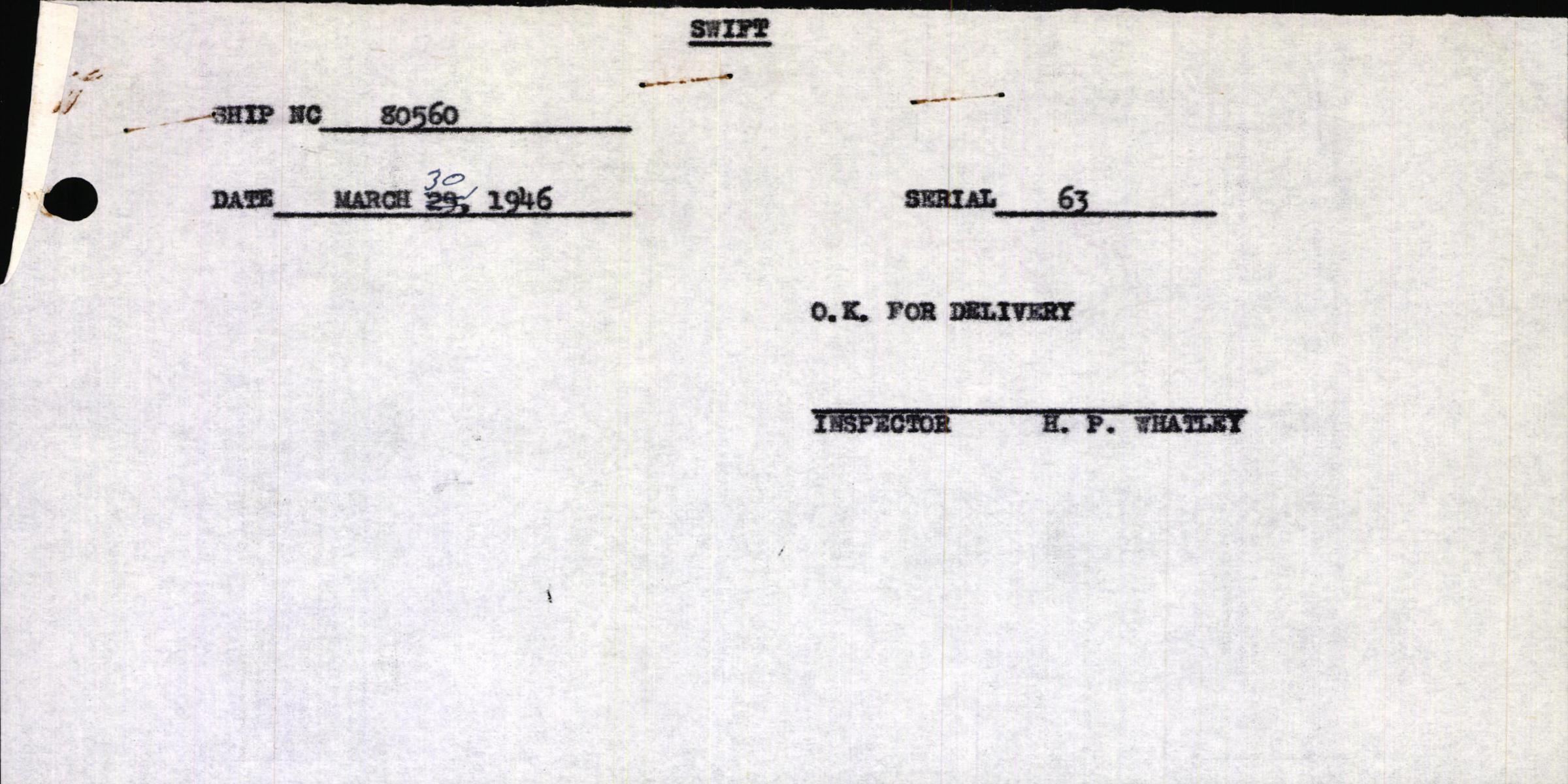 Sample page 3 from AirCorps Library document: Technical Information for Serial Number 63