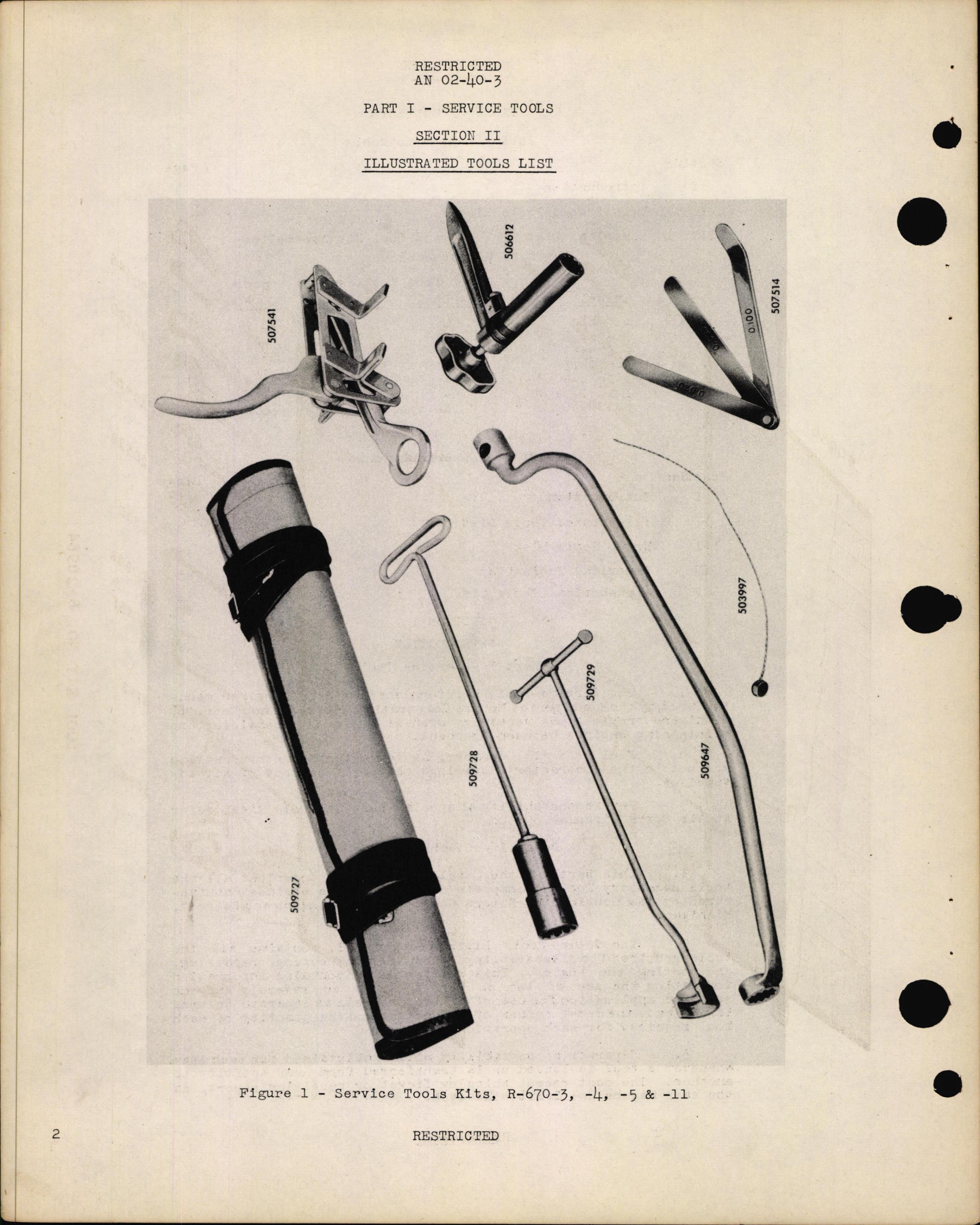 Sample page 5 from AirCorps Library document: Tools Catalog for Aircraft Engines