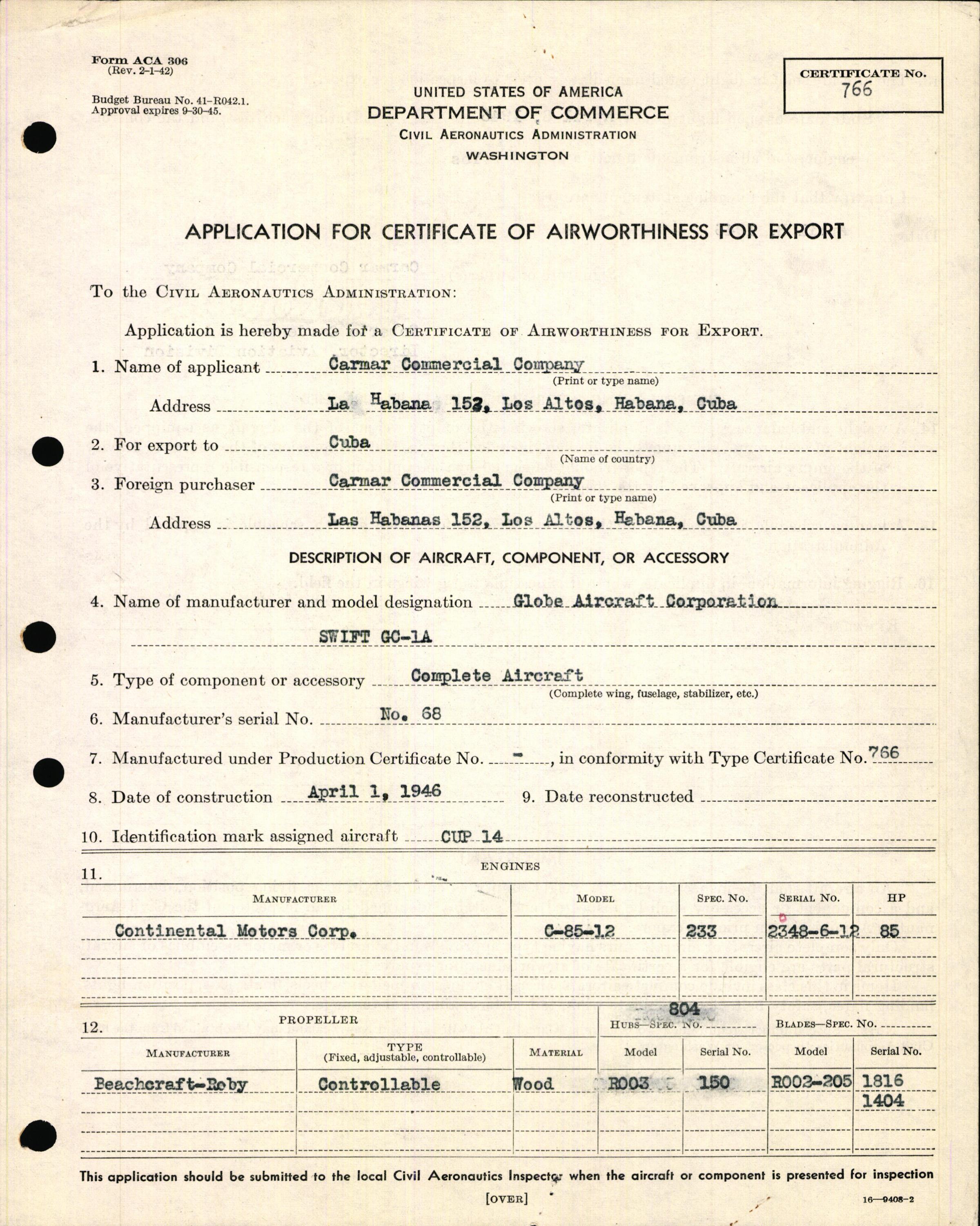 Sample page 5 from AirCorps Library document: Technical Information for Serial Number 68