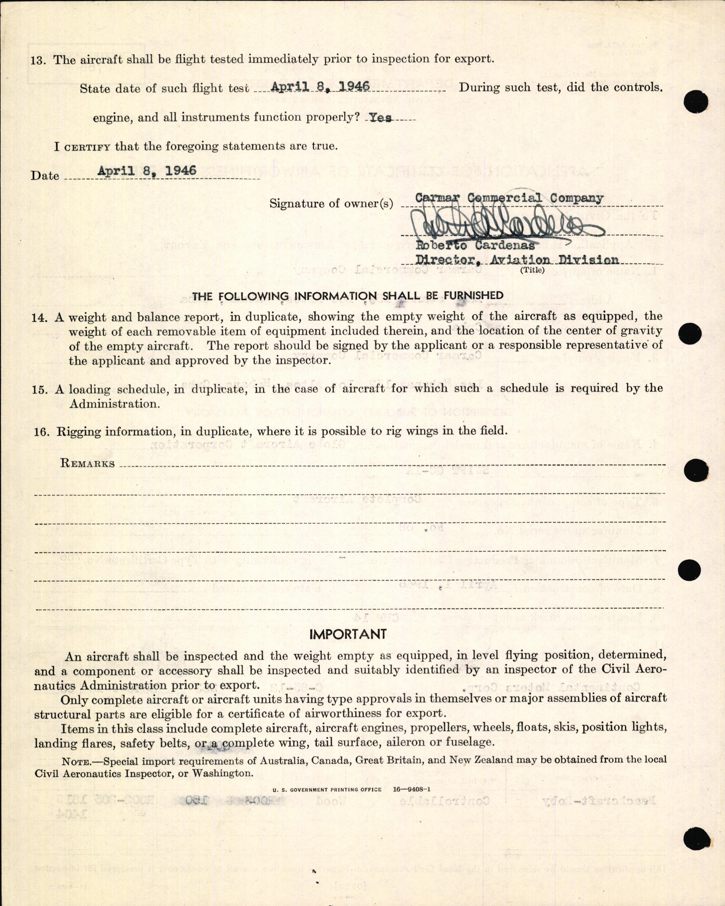 Sample page 6 from AirCorps Library document: Technical Information for Serial Number 68