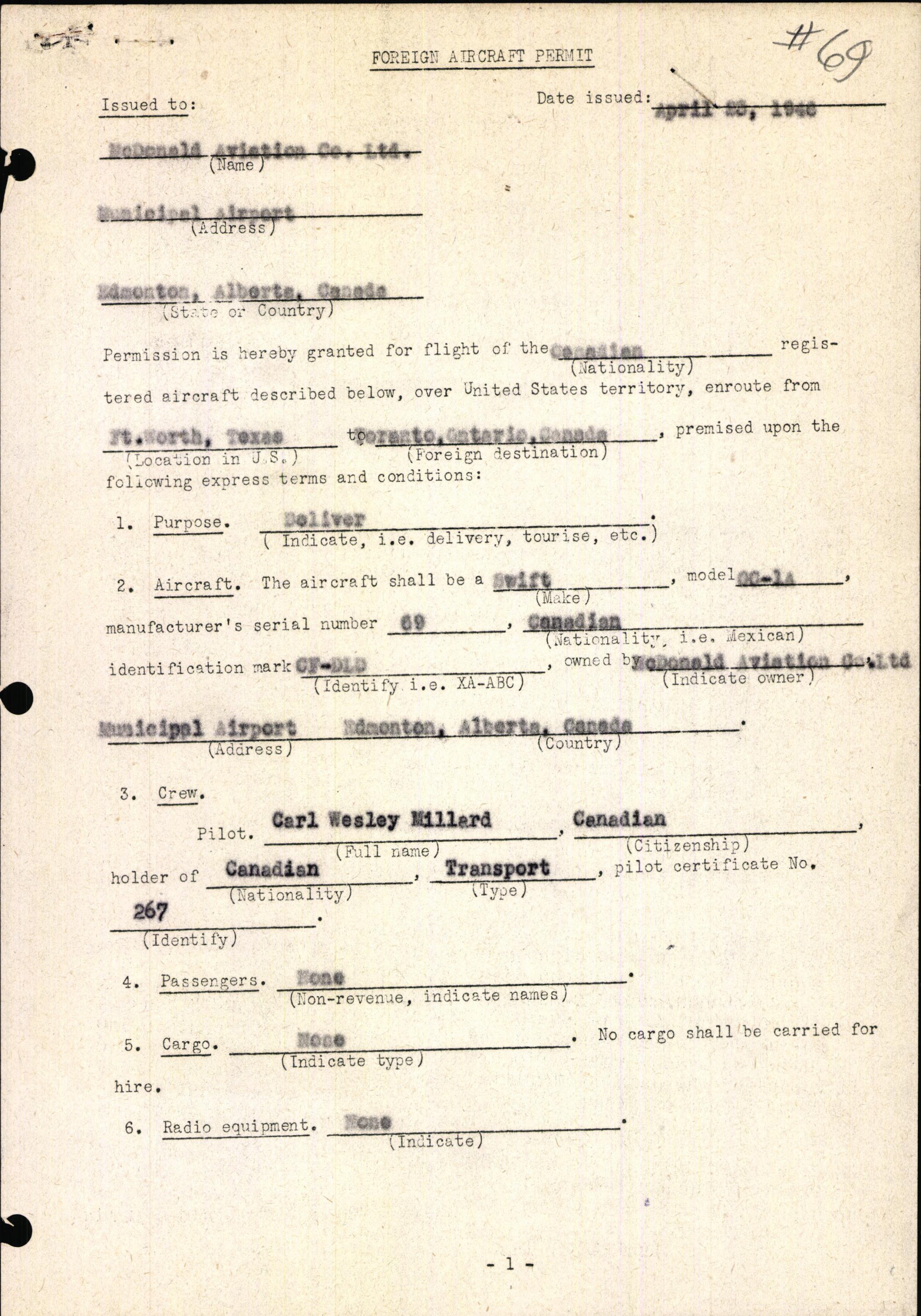 Sample page 7 from AirCorps Library document: Technical Information for Serial Number 69