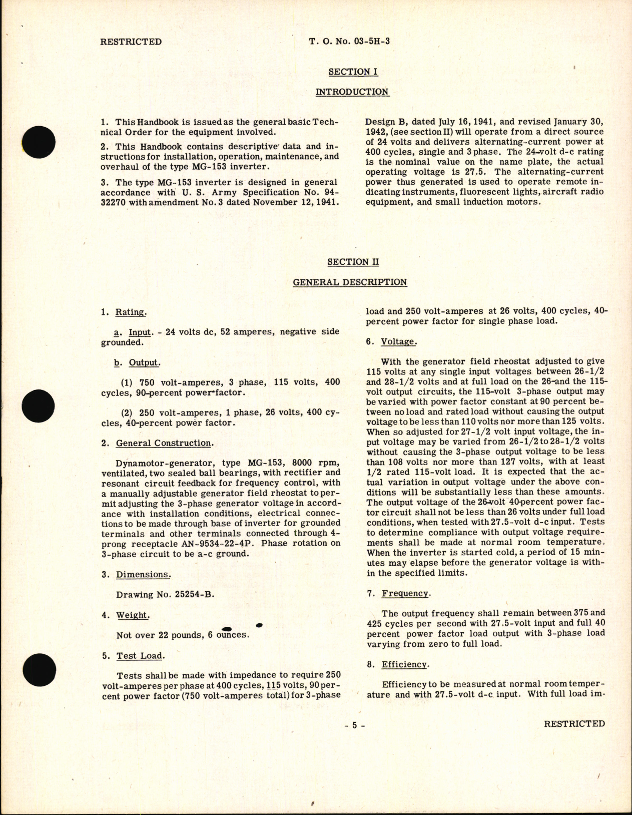 Sample page 7 from AirCorps Library document: Handbook of Instructions with Parts Catalog for Inverter Type MG-153