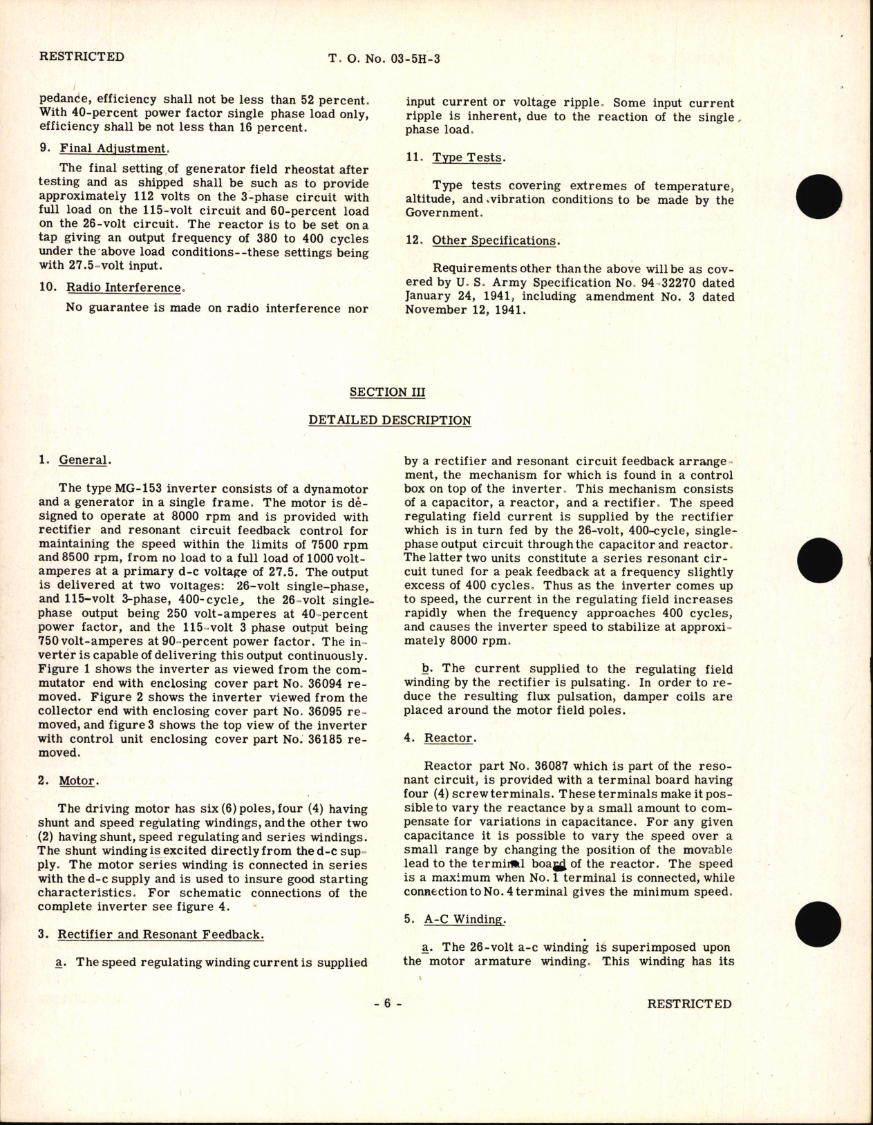 Sample page 8 from AirCorps Library document: Handbook of Instructions with Parts Catalog for Inverter Type MG-153