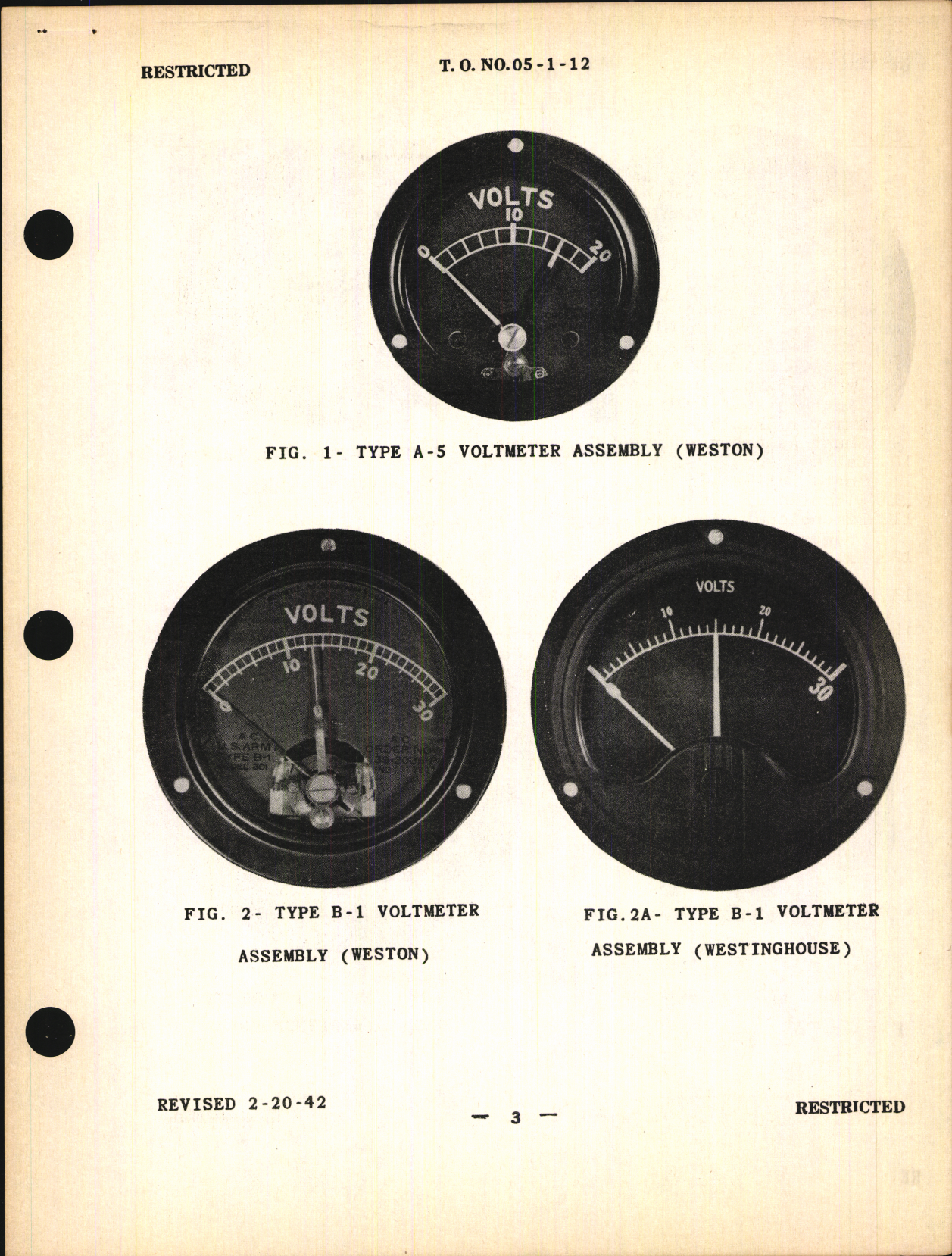 Sample page 5 from AirCorps Library document: Handbook of Service Instructions for Voltmeters, Ammeters, and Volt-Ammeters