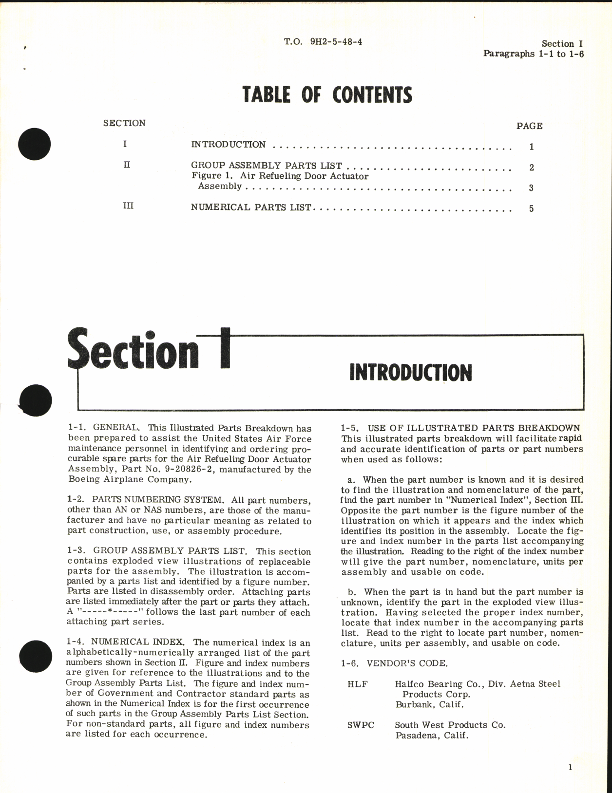 Sample page 3 from AirCorps Library document: Illustrated Parts Breakdown for Air Refueling Door Actuator Assembly Part No. 9-20826-2