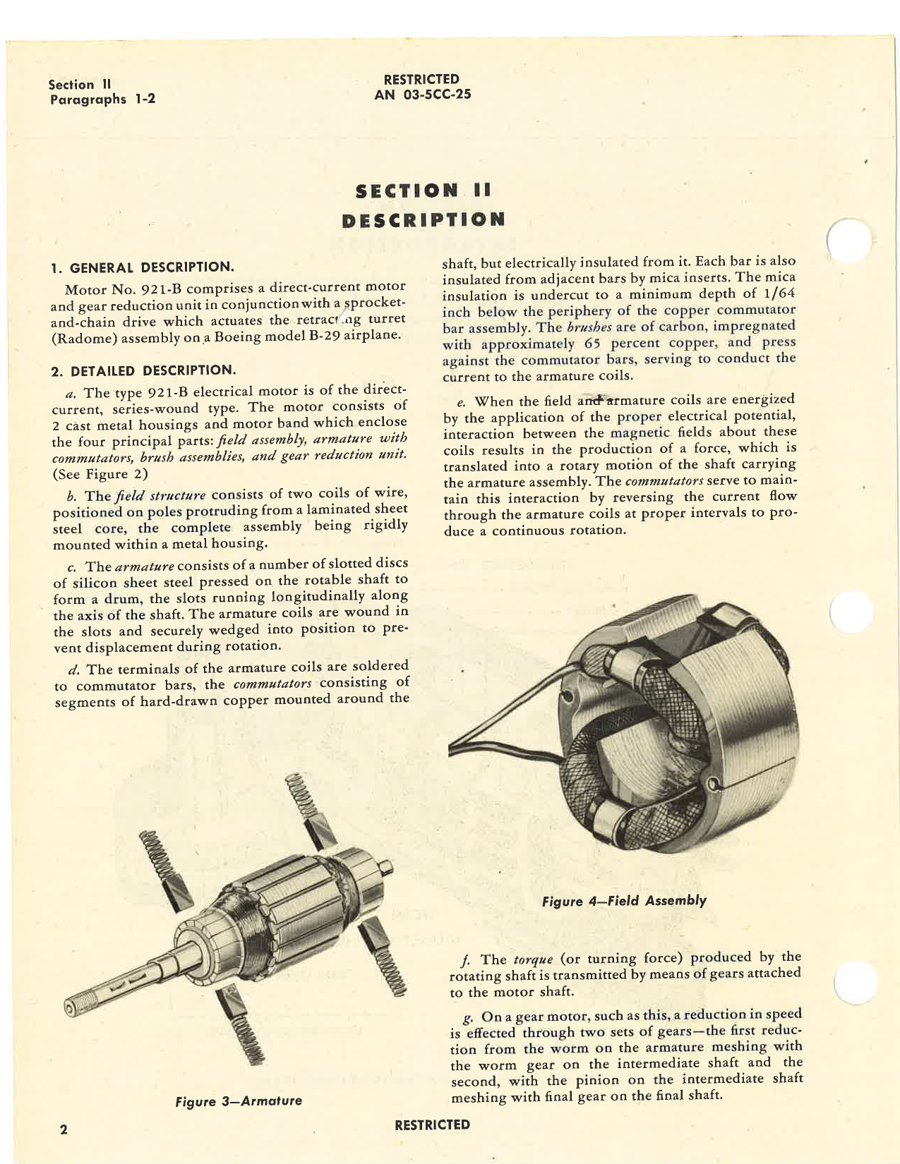 Sample page 6 from AirCorps Library document: Overhaul Instructions with Parts Catalog for Type 921-B Fractional Horsepower Electrical Motor