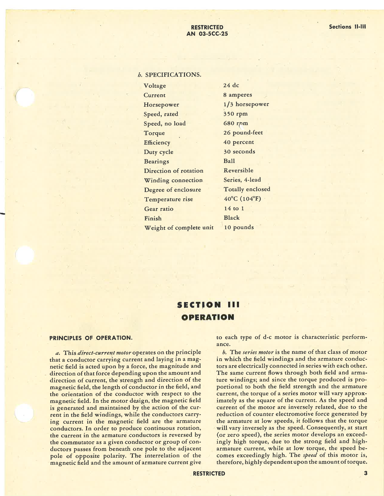 Sample page 7 from AirCorps Library document: Overhaul Instructions with Parts Catalog for Type 921-B Fractional Horsepower Electrical Motor