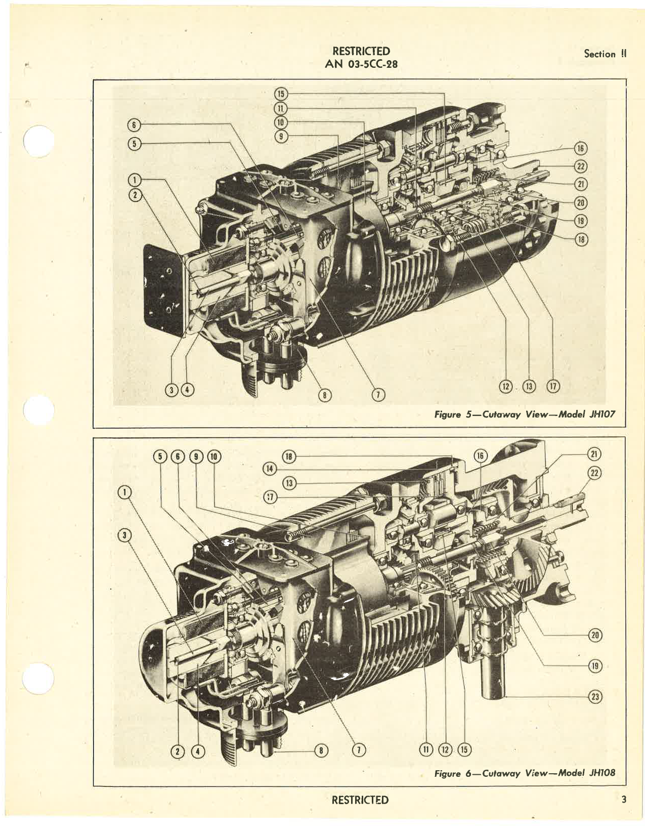 Sample page 7 from AirCorps Library document: Handbook of Instructions with Parts Catalog for Retracting Motors Models JH106, JH107, and JH108