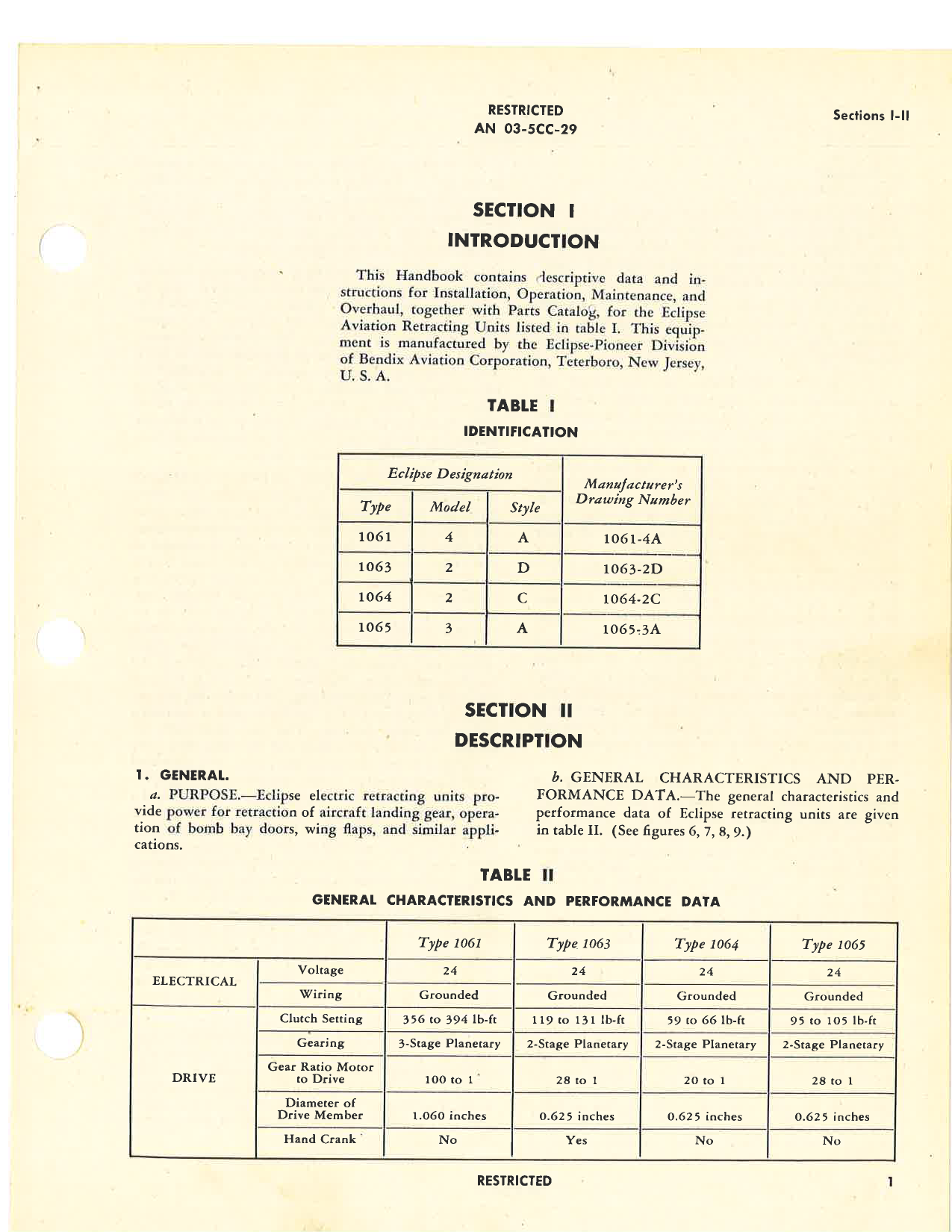 Sample page 7 from AirCorps Library document: Operation, Service & Overhaul Instructions with Parts Catalog for Retracting Motors