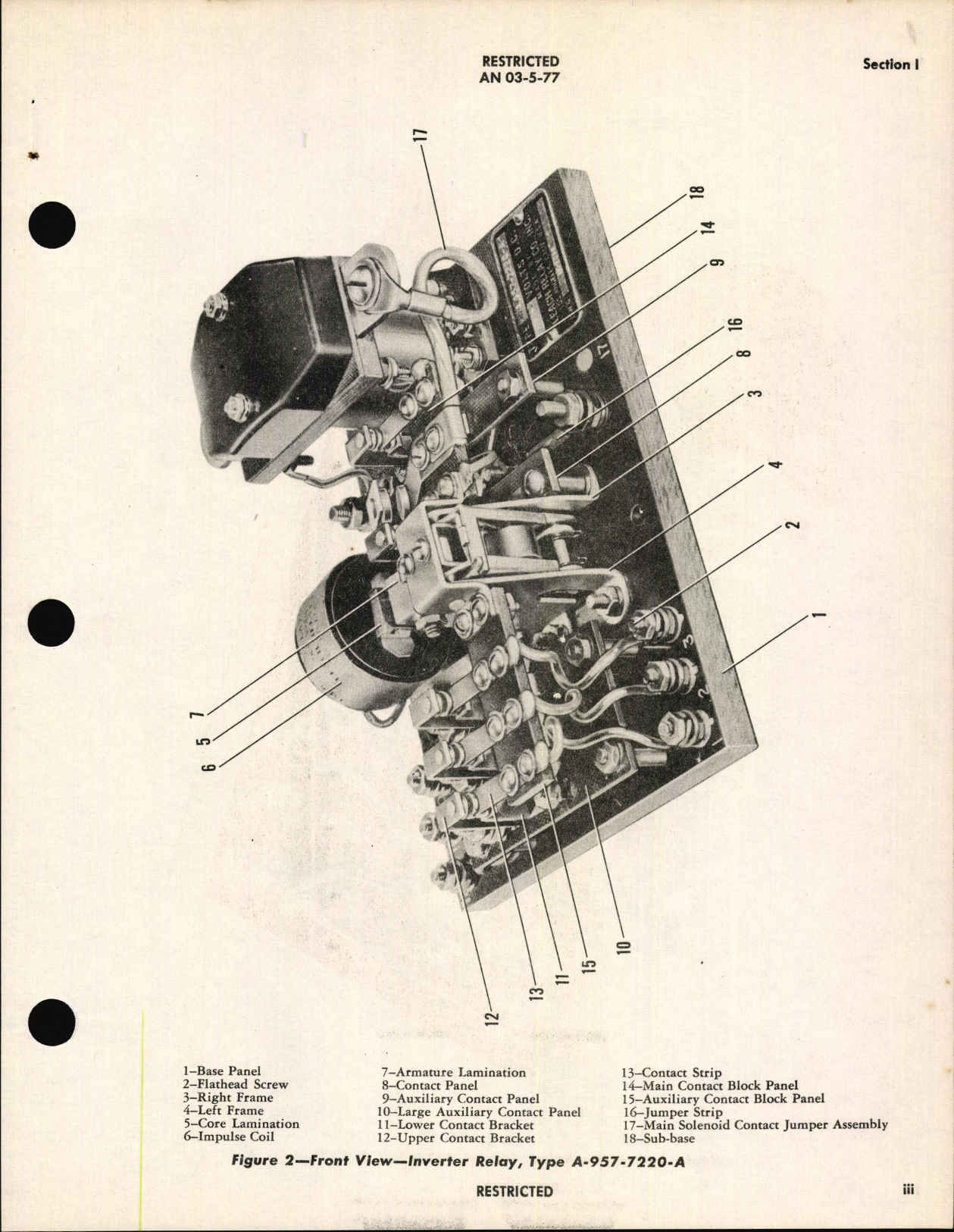 Sample page 5 from AirCorps Library document: Overhaul Instructions with Parts Catalog for Inverter Relay A-957-7220-A