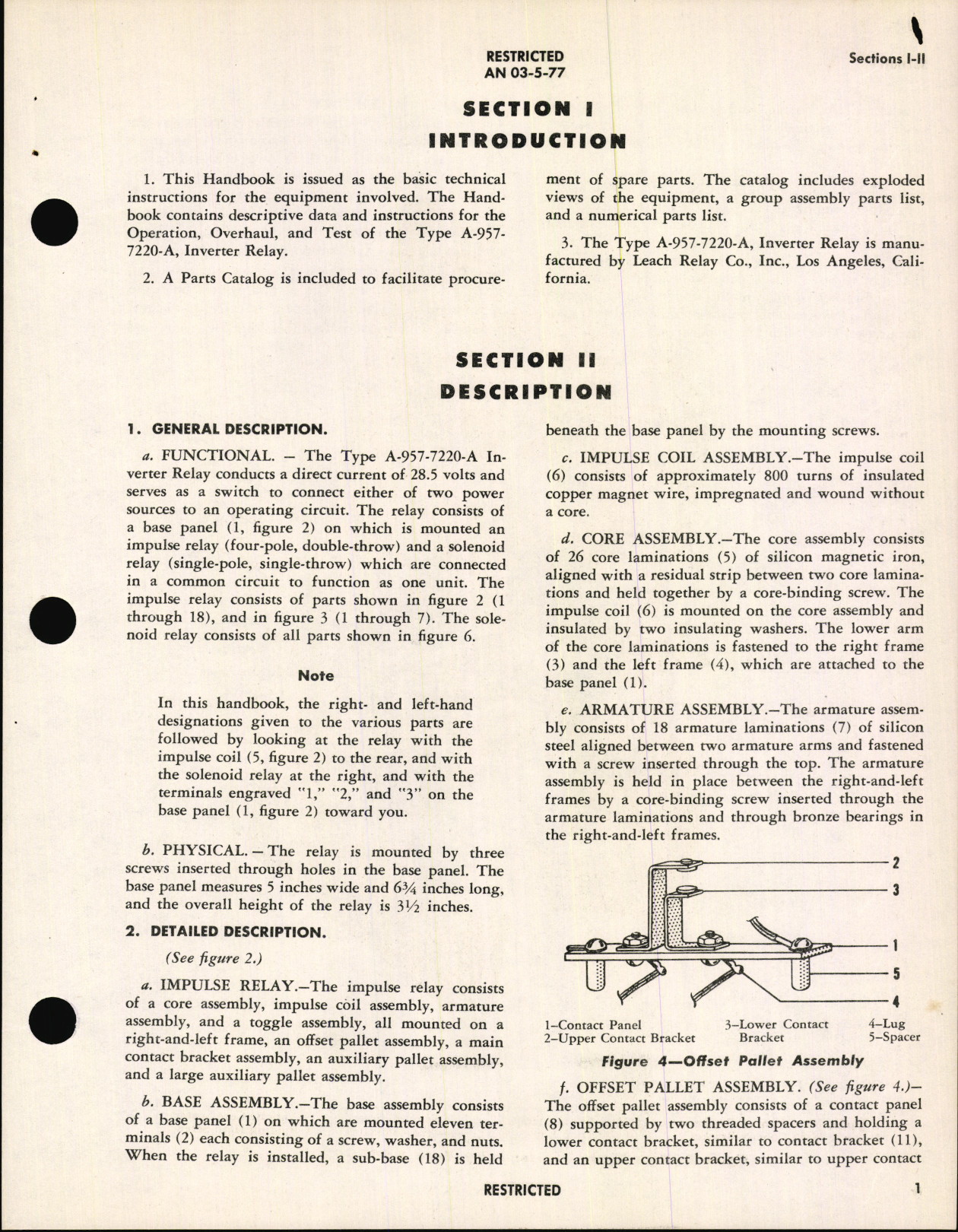 Sample page 7 from AirCorps Library document: Overhaul Instructions with Parts Catalog for Inverter Relay A-957-7220-A