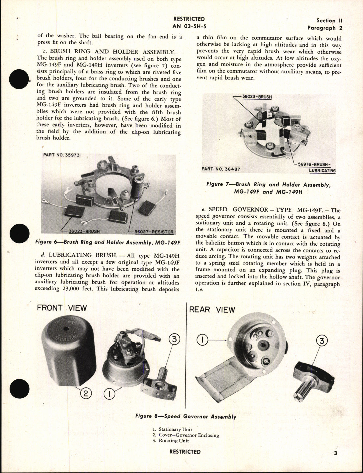 Sample page 7 from AirCorps Library document: Handbook of Instructions with Parts Catalog for Inverters, Types MG-149F and MG-149H