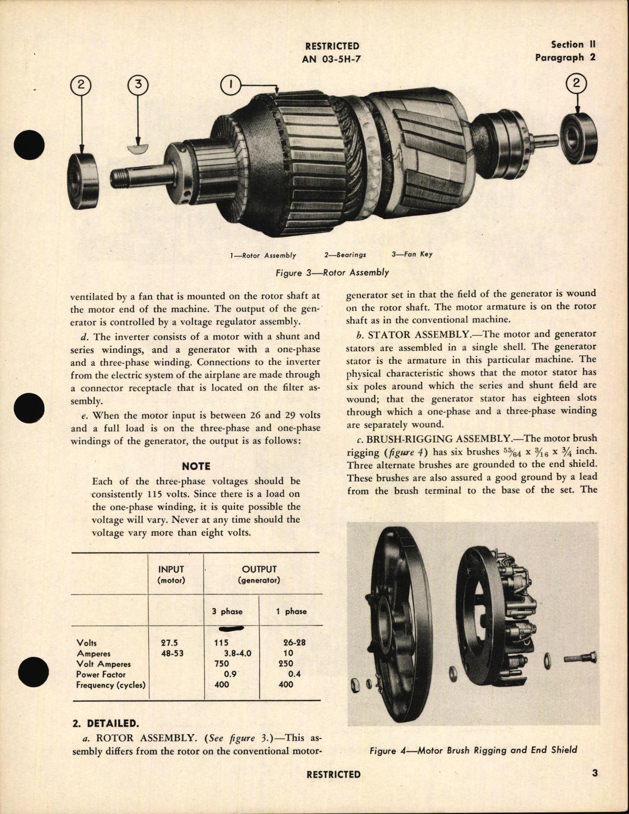 Sample page 7 from AirCorps Library document: Handbook of Instructions with Parts Catalog for Model 5AT121JJ2B Inverter