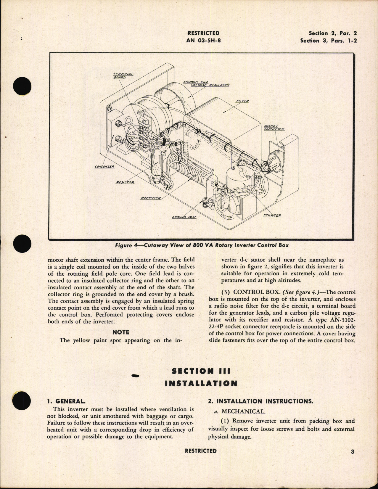 Sample page 7 from AirCorps Library document: Handbook of Instructions with Parts Catalog for 800 VA Rotary Inverter