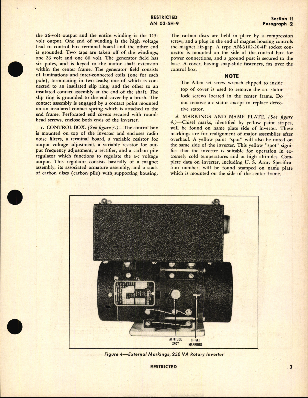 Sample page 7 from AirCorps Library document: Handbook of Instructions with Parts Catalog for 250 VA Rotary Inverter