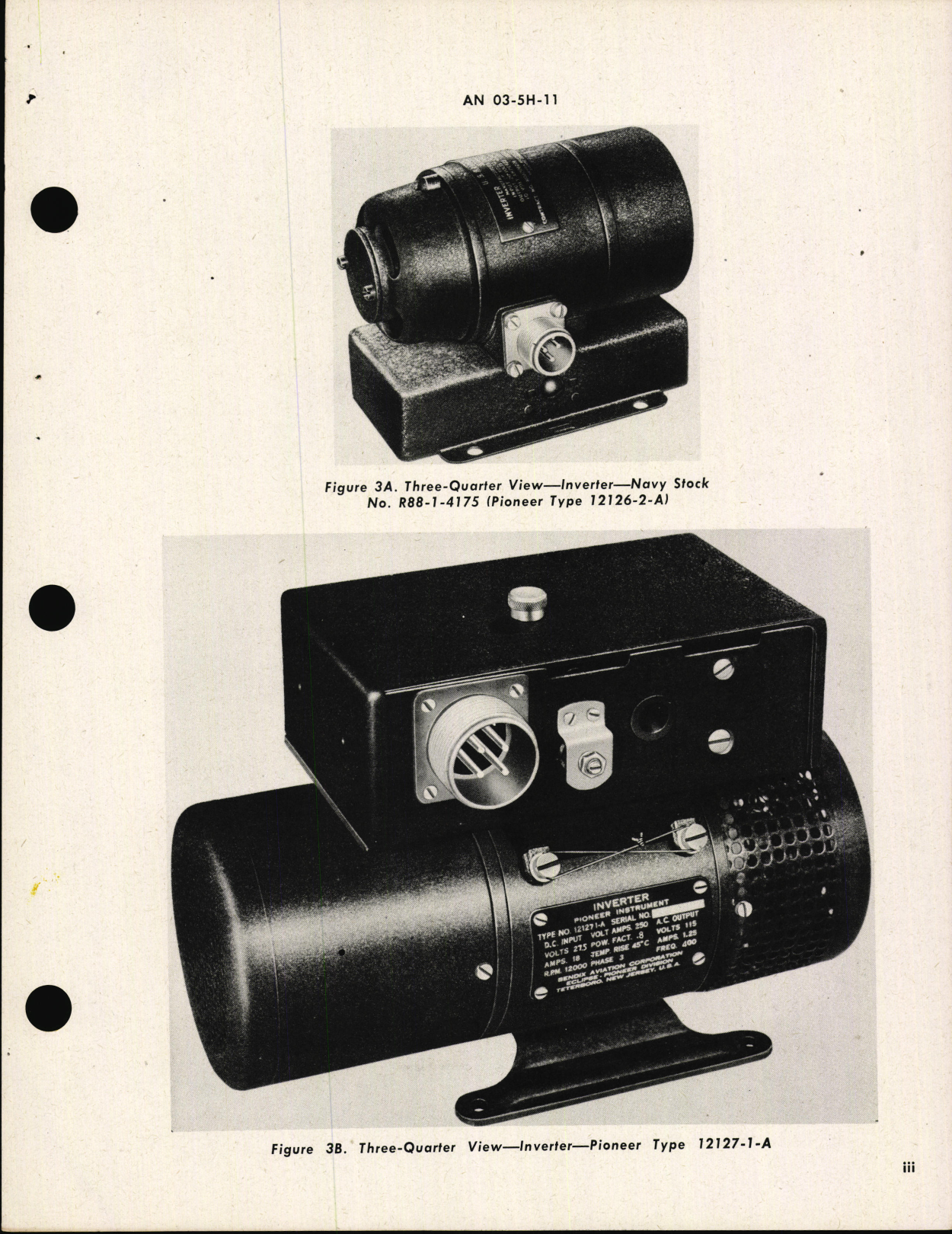 Sample page 5 from AirCorps Library document: Operation, Service & Overhaul Instructions with Parts Catalog for Inverters