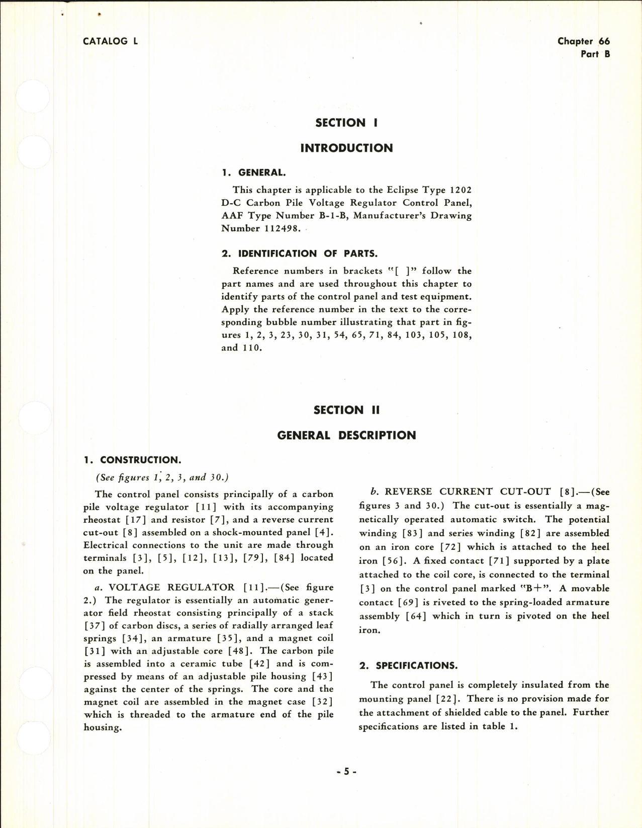 Sample page 5 from AirCorps Library document: Overhaul Instructions for D-C Carbon Pile Voltage Regulator Control Panel Type 1202 Model 1