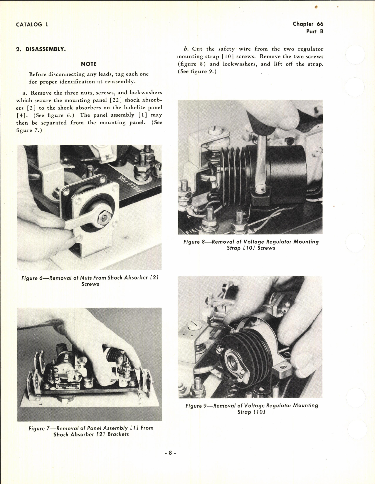 Sample page 8 from AirCorps Library document: Overhaul Instructions for D-C Carbon Pile Voltage Regulator Control Panel Type 1202 Model 1