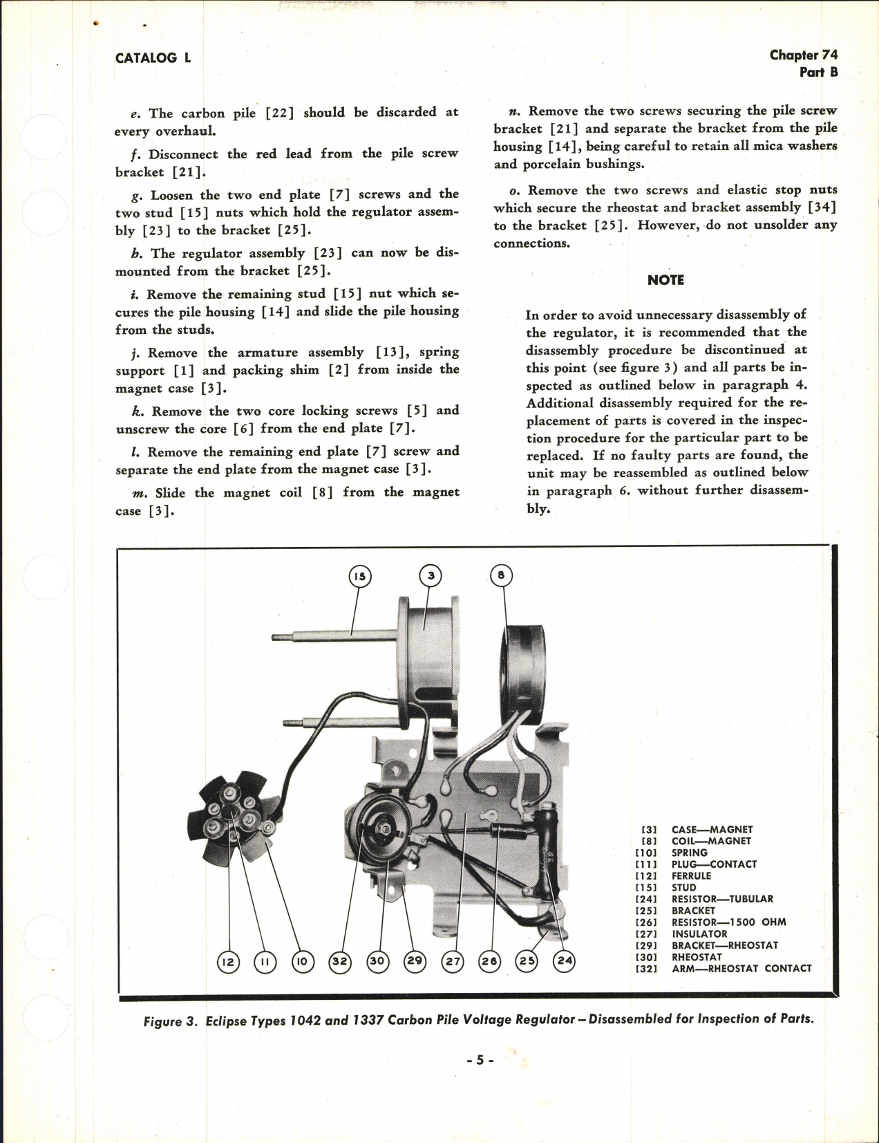 Sample page 5 from AirCorps Library document: Overhaul Instructions for Carbon Pile Voltage Regulator Types 1042 and 1337