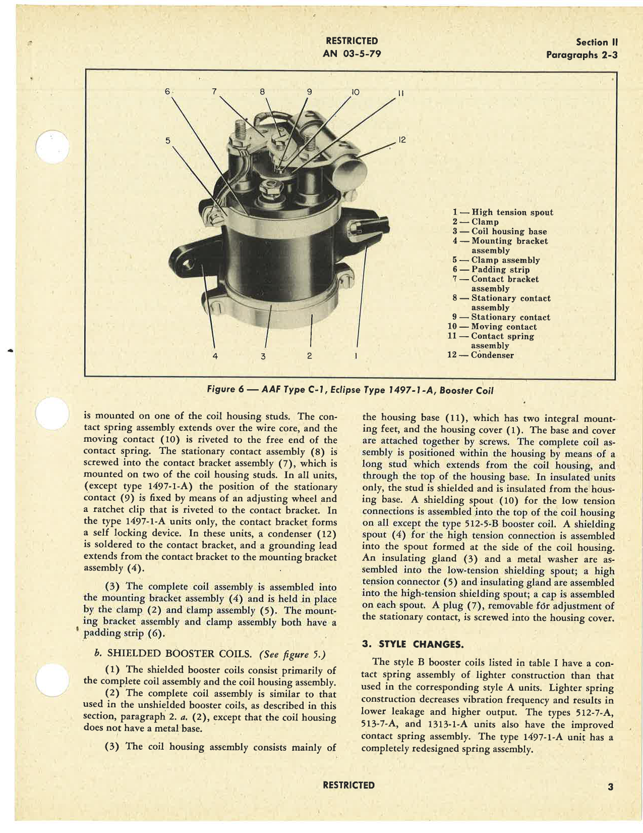 Sample page 7 from AirCorps Library document: Operation, Service & Overhaul Instructions with Parts Catalog for High Tension Booster Coils