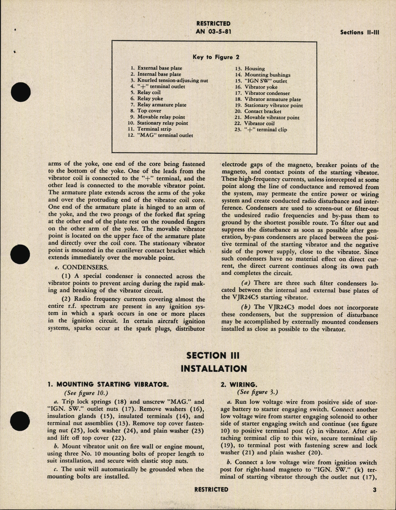 Sample page 7 from AirCorps Library document: Handbook of Instructions with Parts Catalog for Starting Vibrators VJR4C3 and VJR24C5