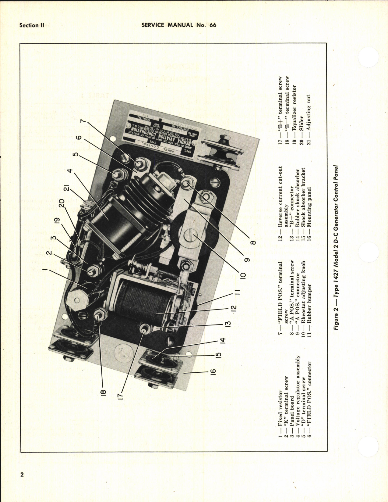 Sample page 6 from AirCorps Library document: Service Manual for D-C Generator Control Panel Type 1202 and 1427, Model 2, Style A